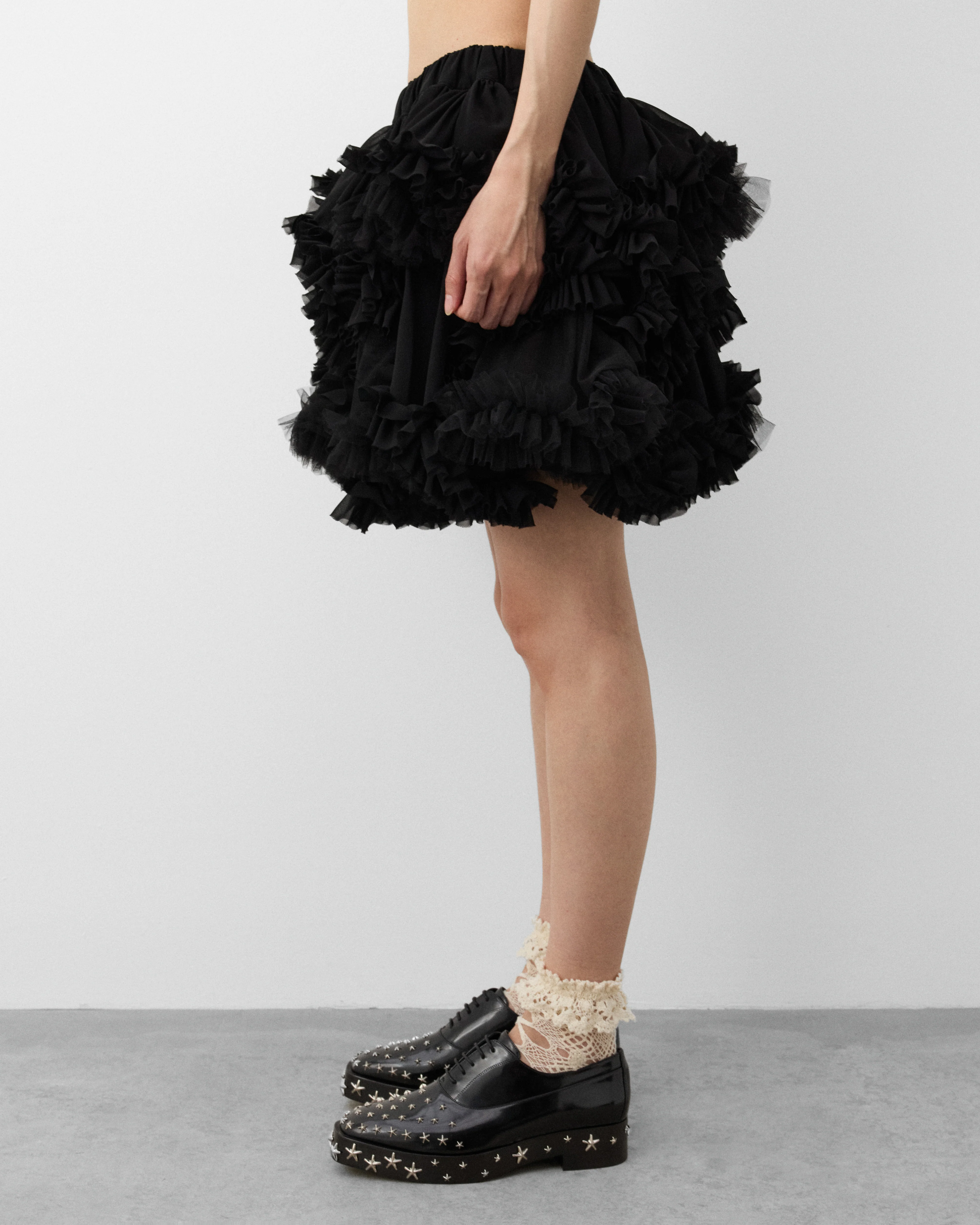 Noir Kei Ninomiya - Women's Tulle Mini Skirt - (Black) - Image 4