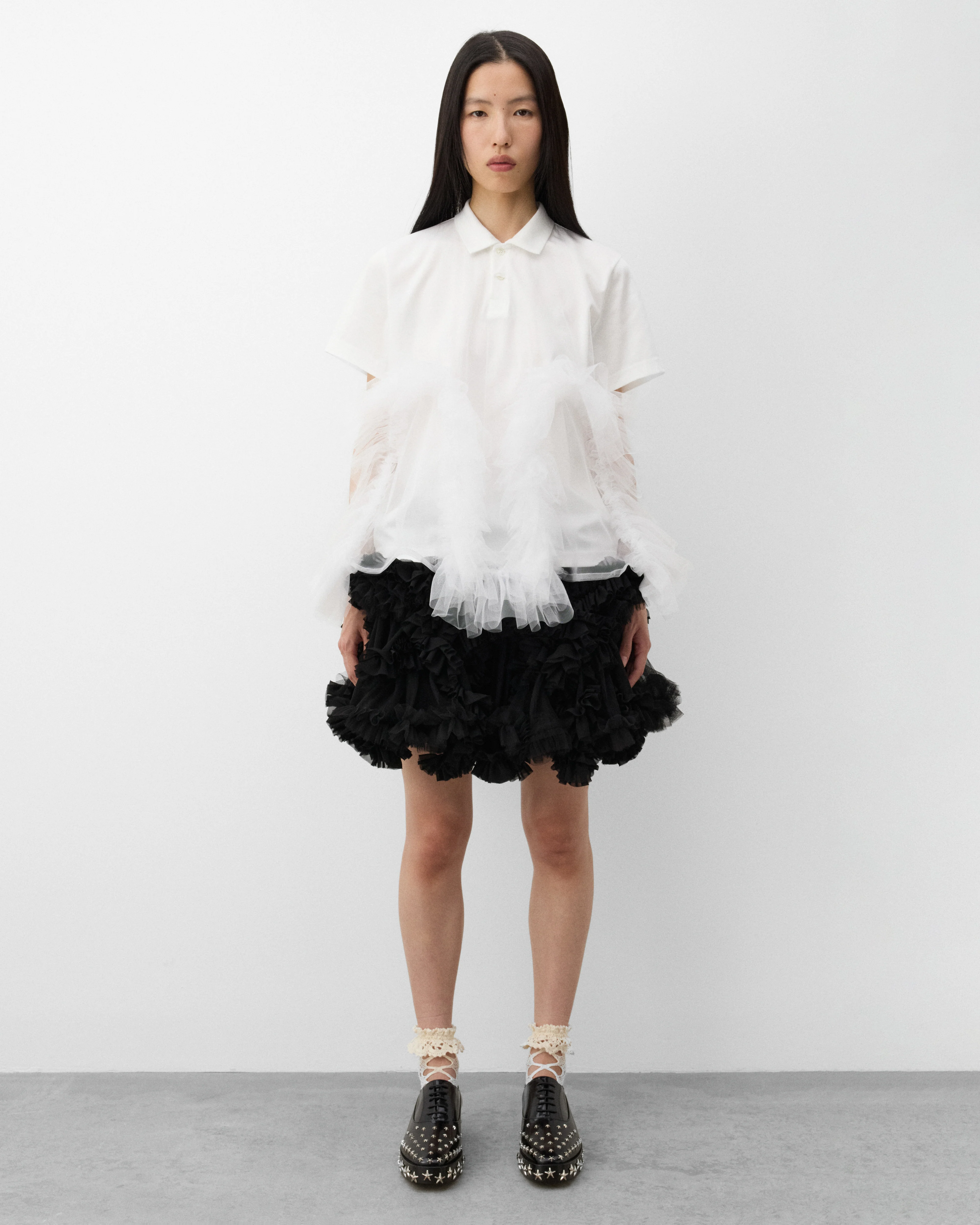Noir Kei Ninomiya - Women's Tulle Mini Skirt - (Black) - Image 6