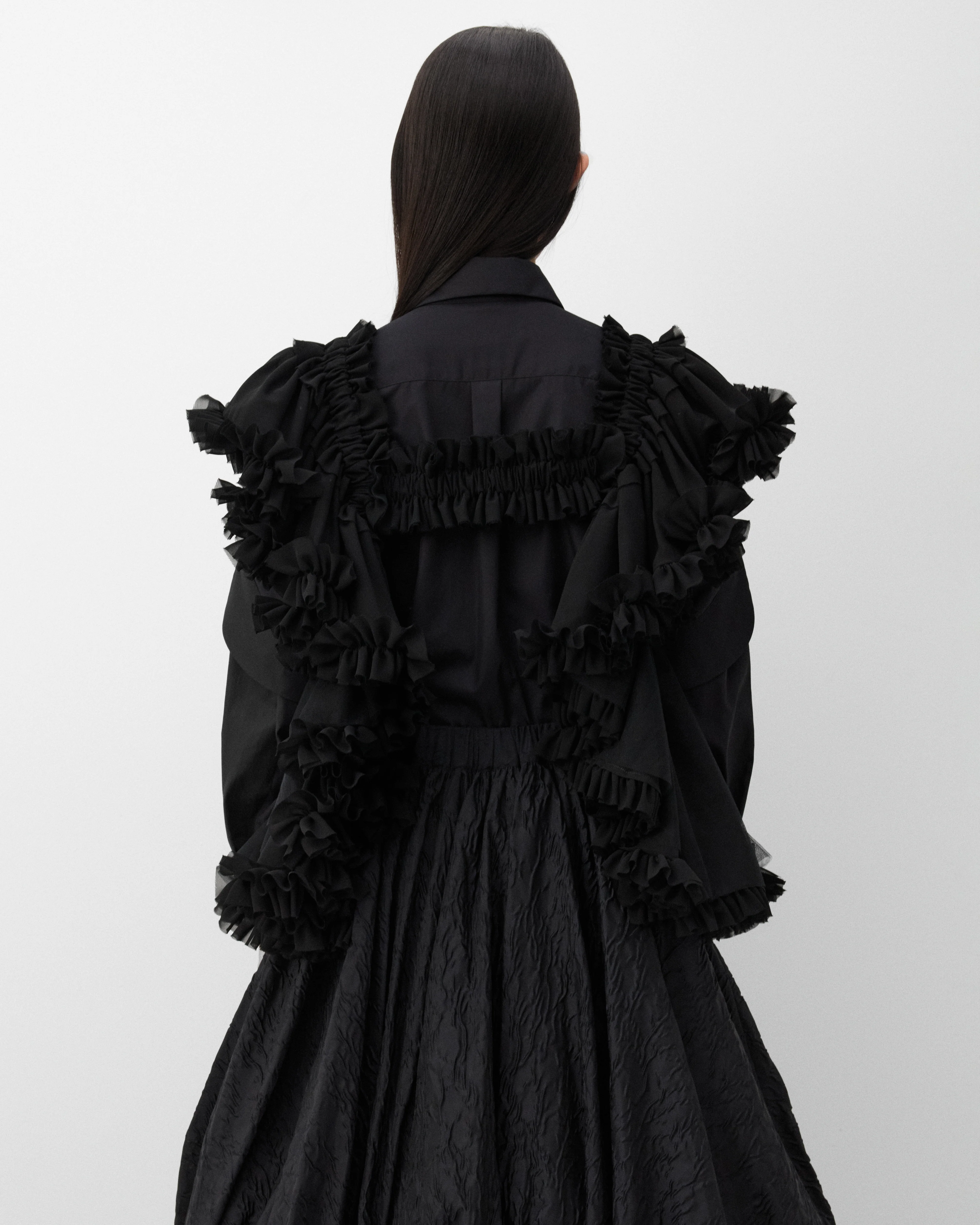 Noir Kei Ninomiya - Women's Tulle Vest - (Black) - Image 5