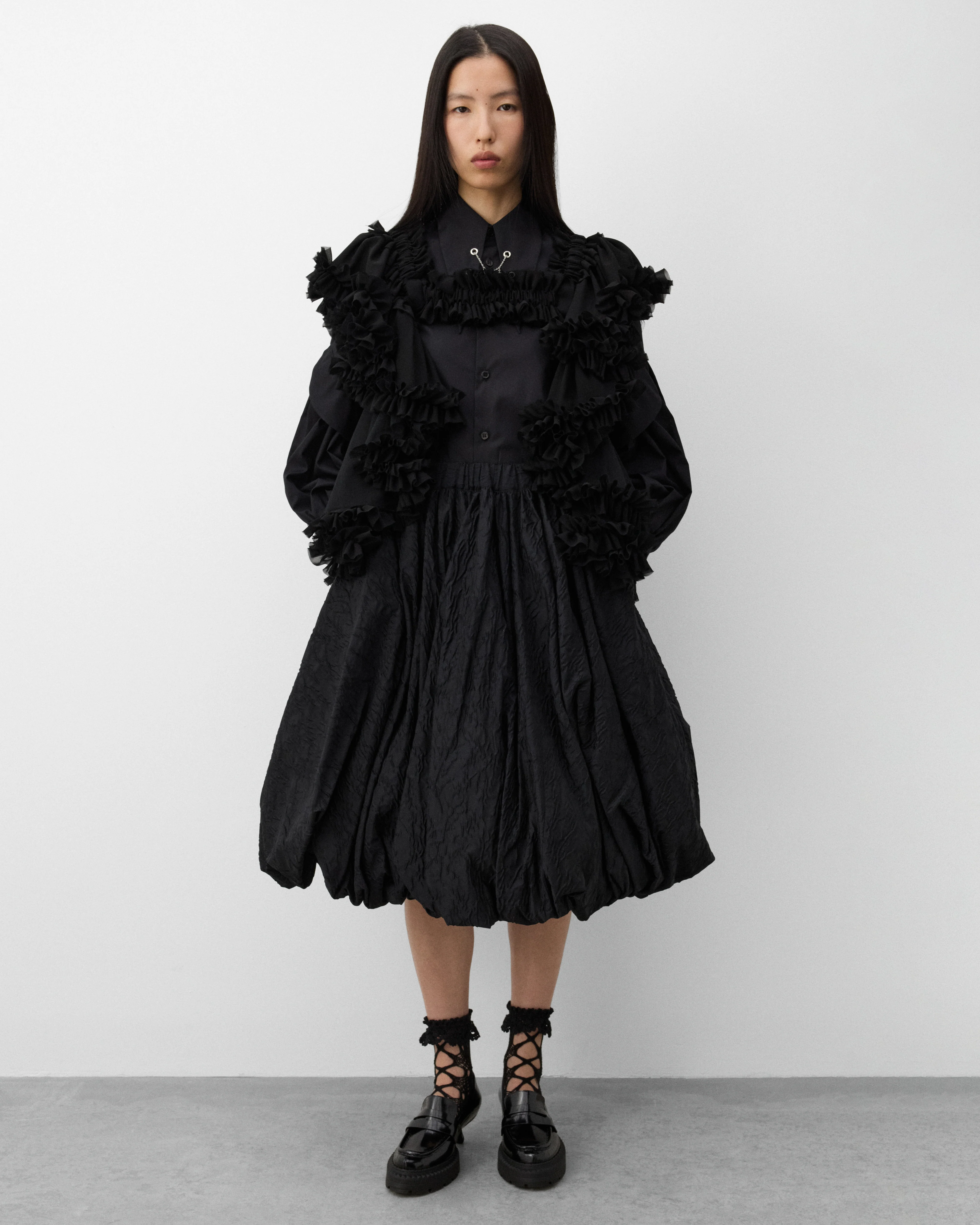 Noir Kei Ninomiya - Women's Tulle Vest - (Black) - Image 6