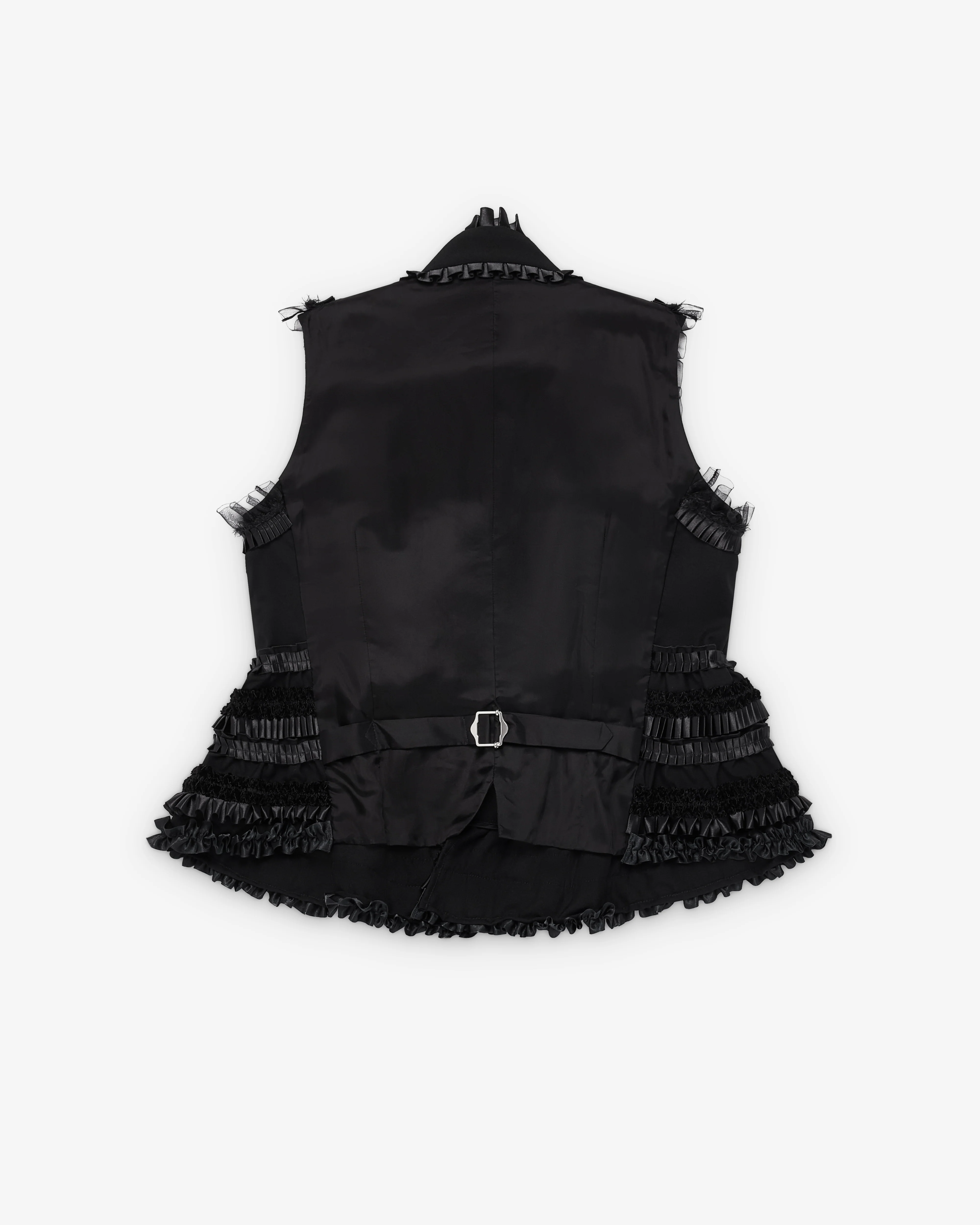 Noir Kei Ninomiya - Women's Ruffle Bow Vest - (Black) - Image 2