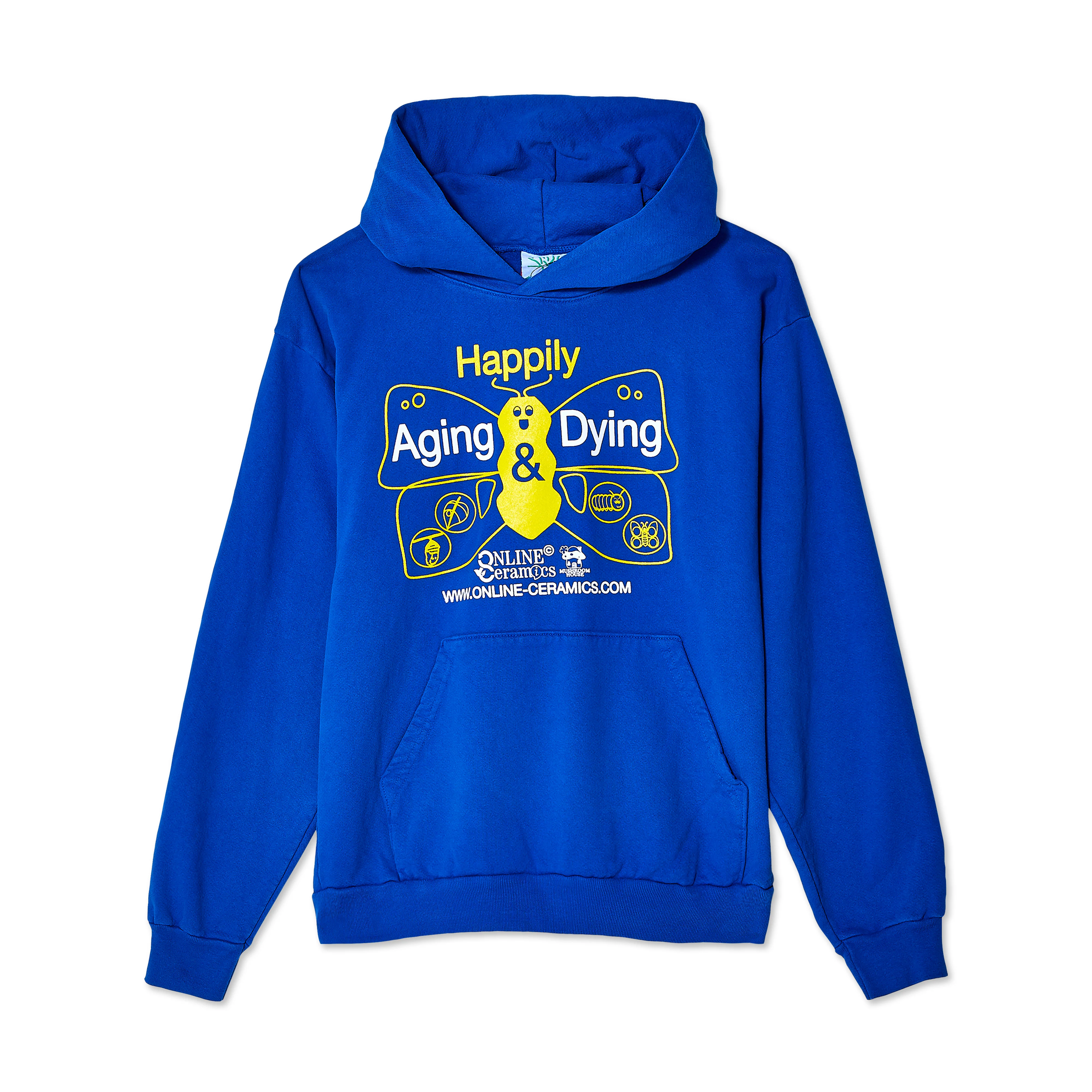 Online Ceramics - Aging Dying Hoodie - (Blue)