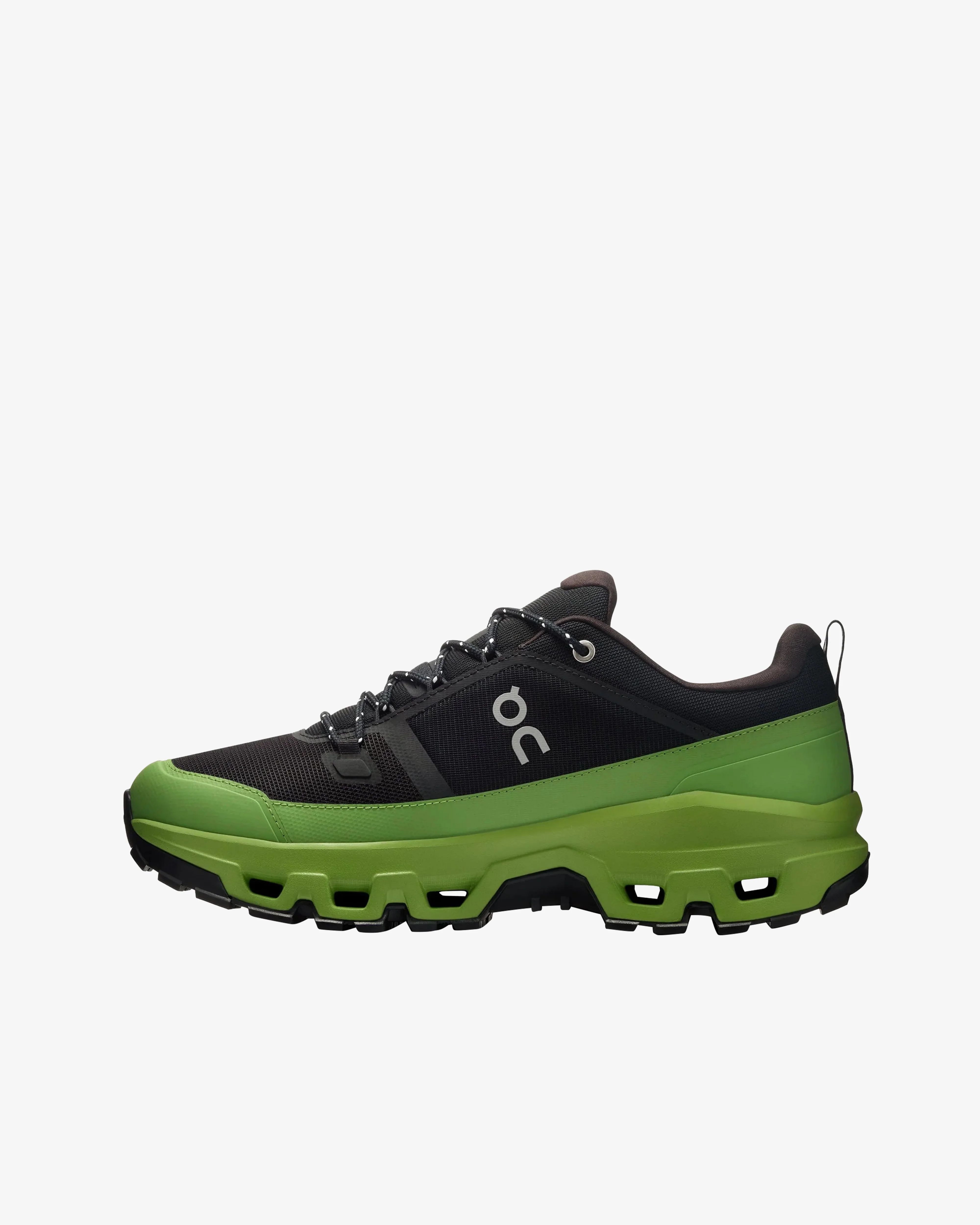 On Running - Men's Sky High Farm Cloudrock Low WP Sneakers - (Black/Celery) - Image 2