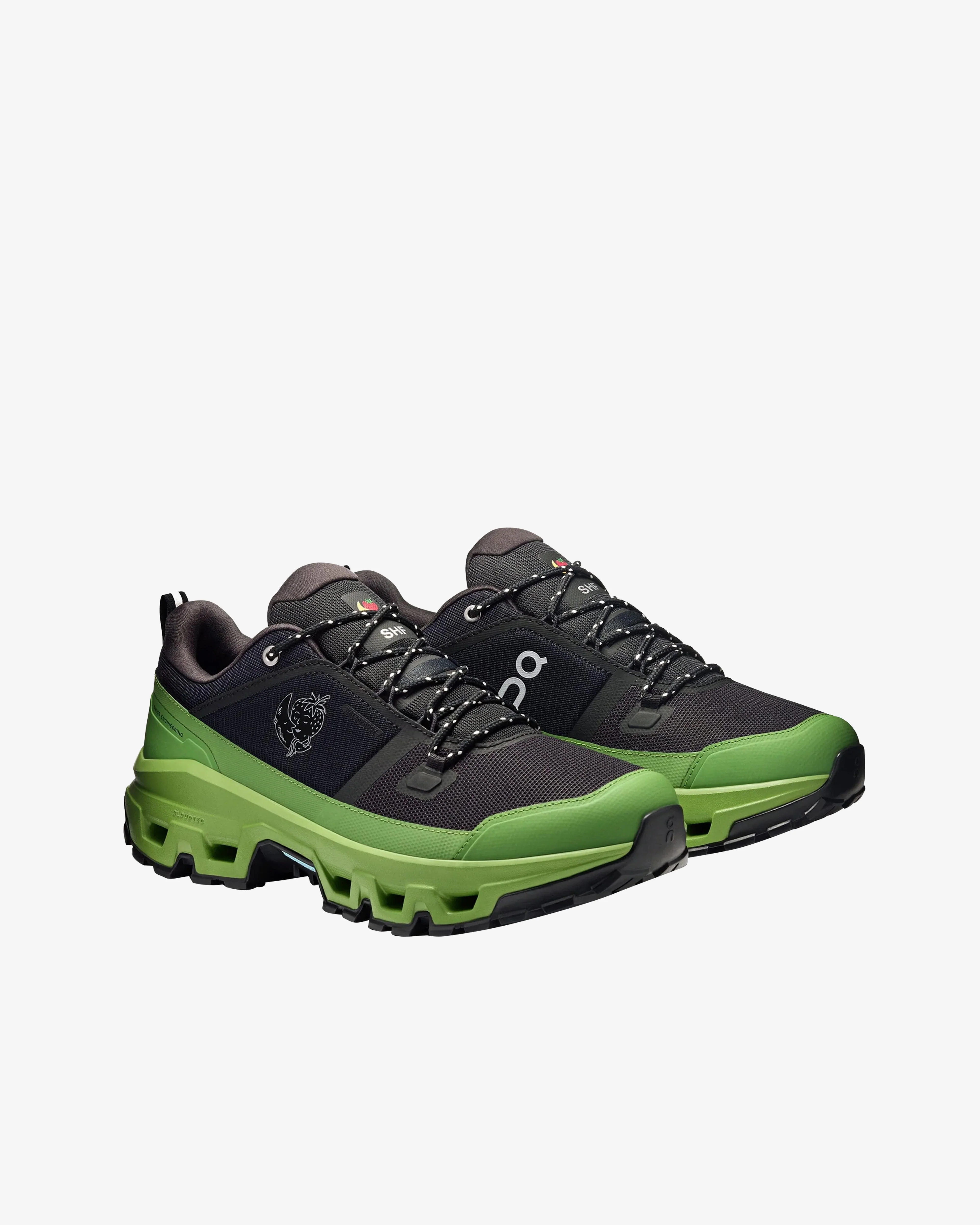 On Running - Men's Sky High Farm Cloudrock Low WP Sneakers - (Black/Celery) - Image 3