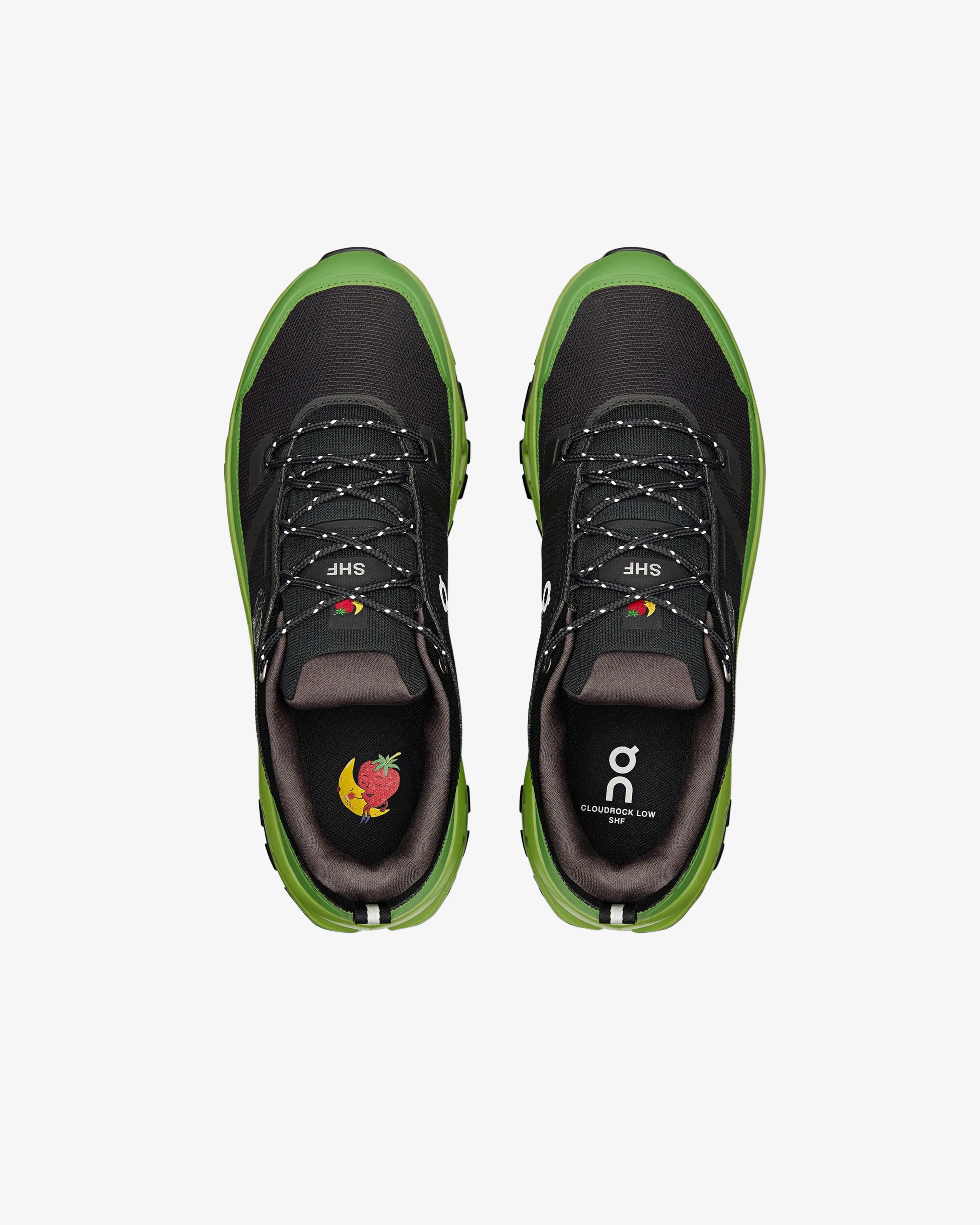 On Running - Men's Sky High Farm Cloudrock Low WP Sneakers - (Black/Celery) - Image 4