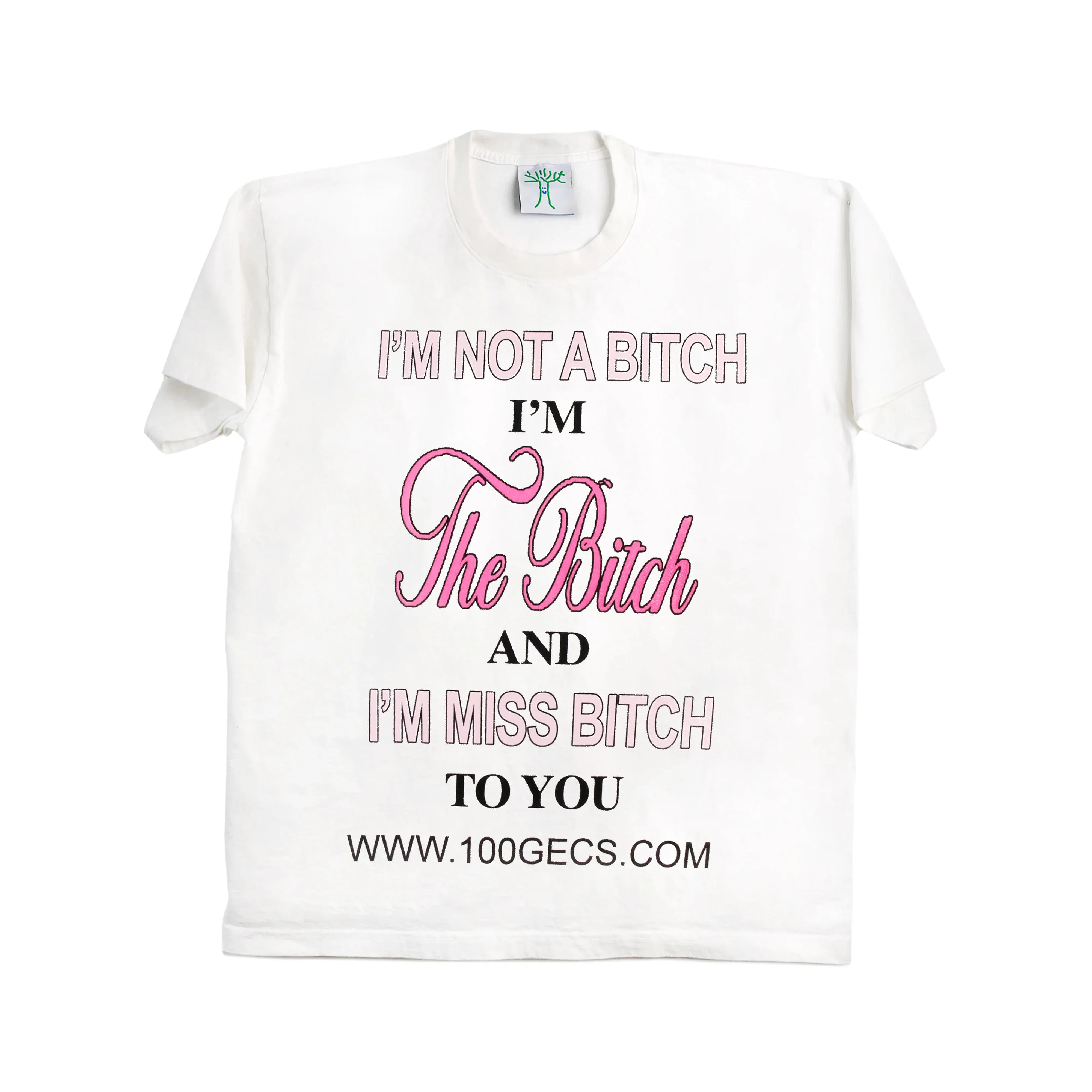 Online Ceramics x 100 Gecs - Men's Miss Bitch Tee - (White)