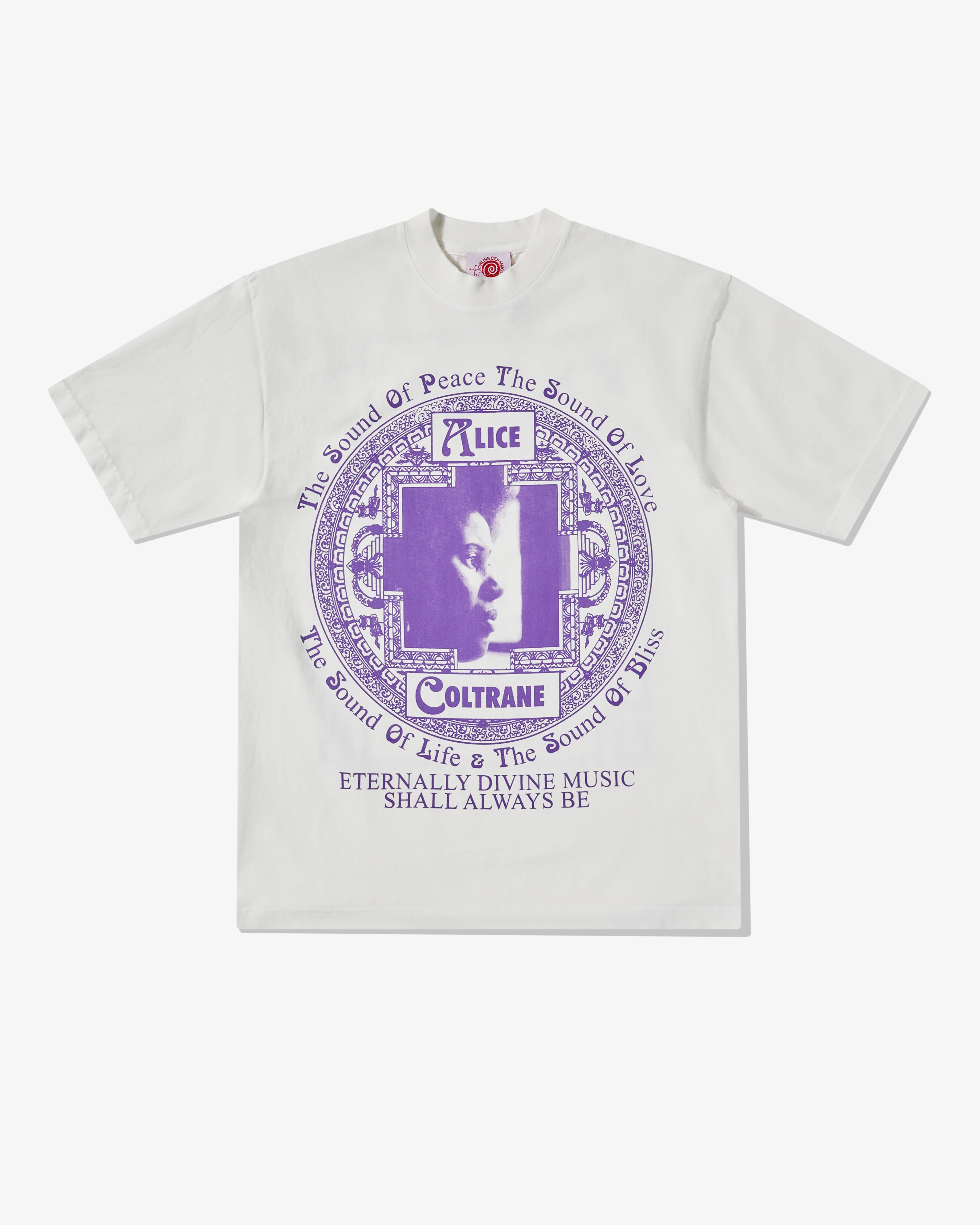 Online Ceramics - Alice Coltrane Men's Eternally Divine Music T-Shirt - (Off White)