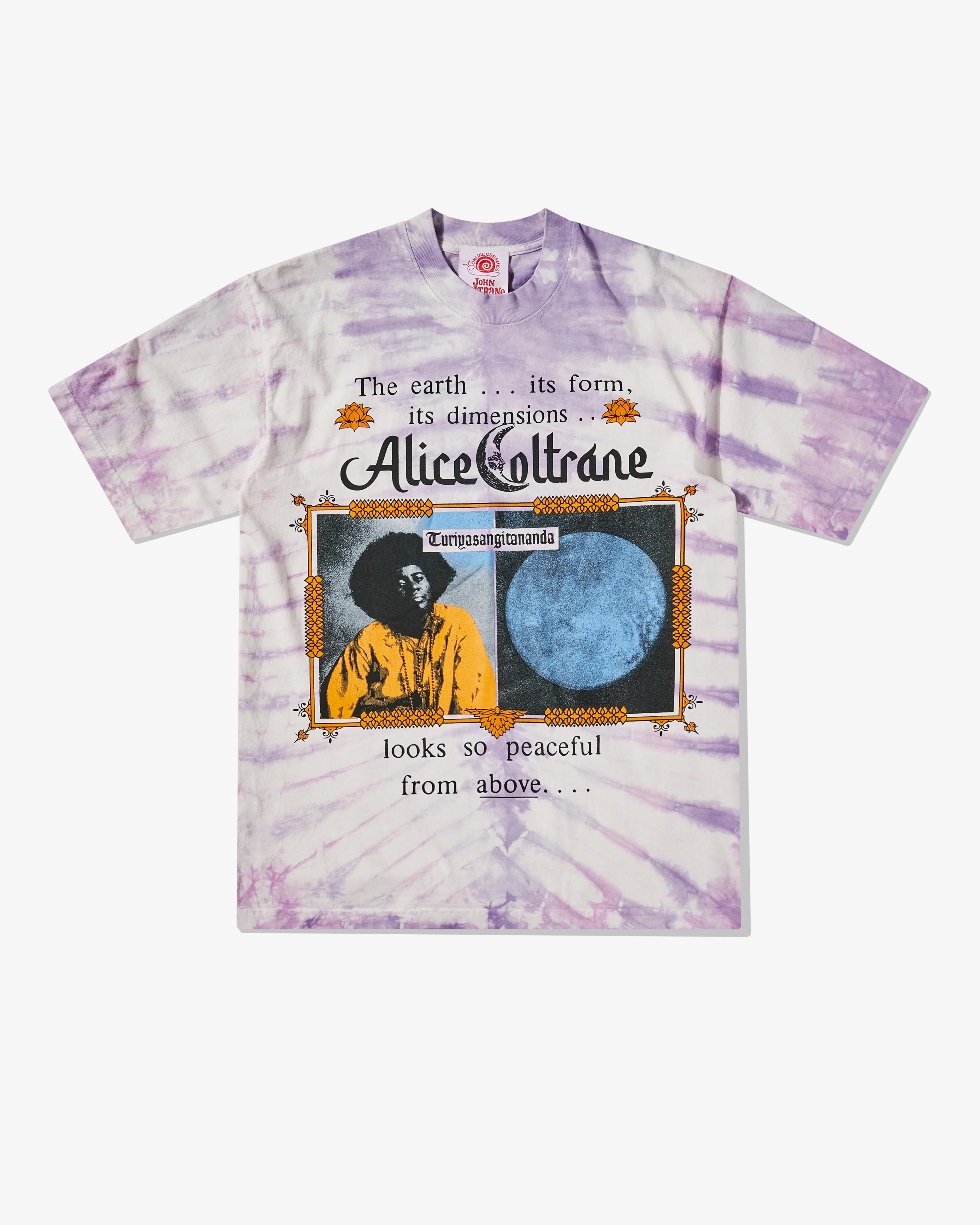 Online Ceramics - Alice Coltrane Men's The Earth Looks So Peaceful From Above T-Shirt - (Tie Dye)
