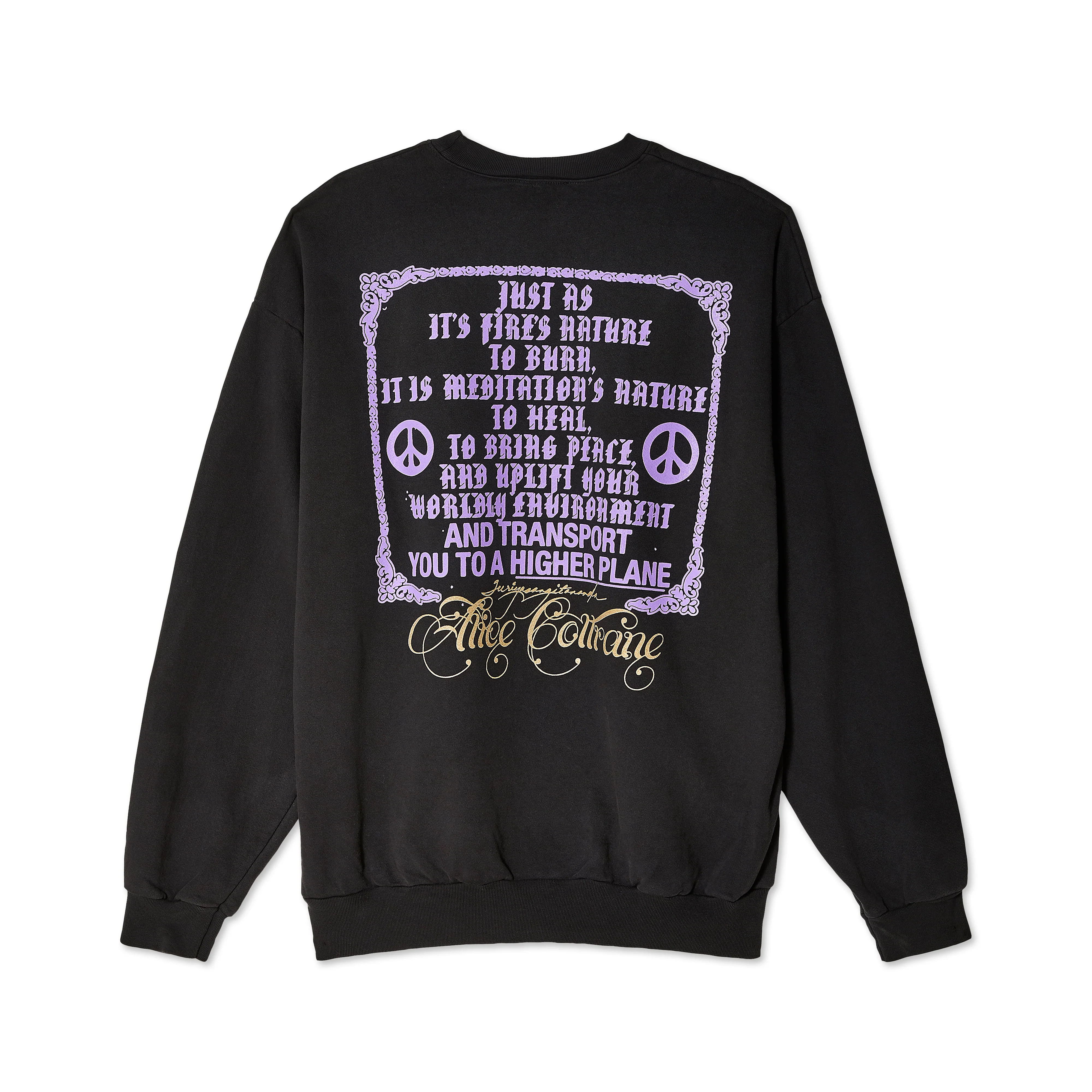 Online Ceramics - Alice Coltrane: Journey To Satchidananda Crewneck - (Black) - Image 2