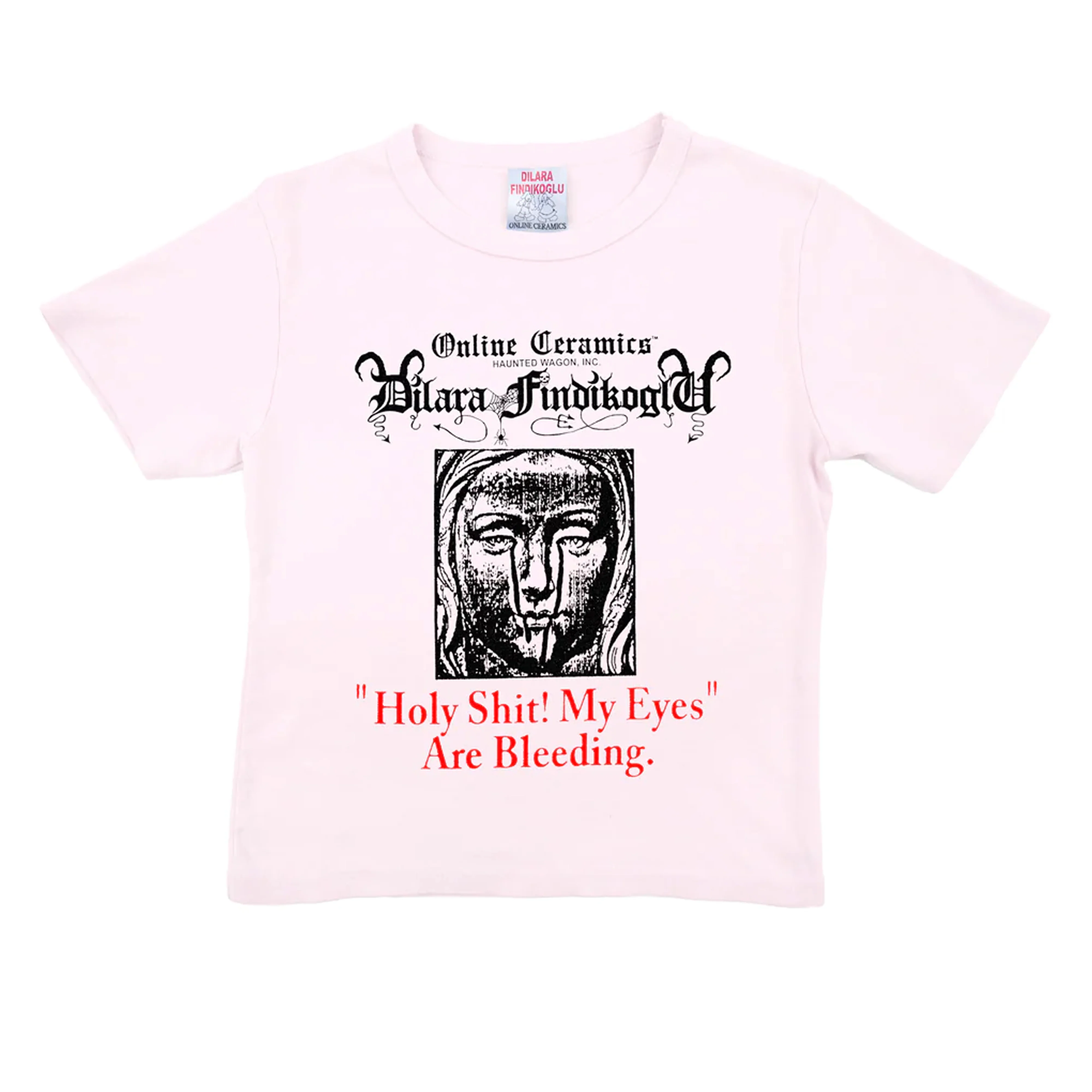 Online Ceramics - Dilara Women's Baby Tee - (Pink)