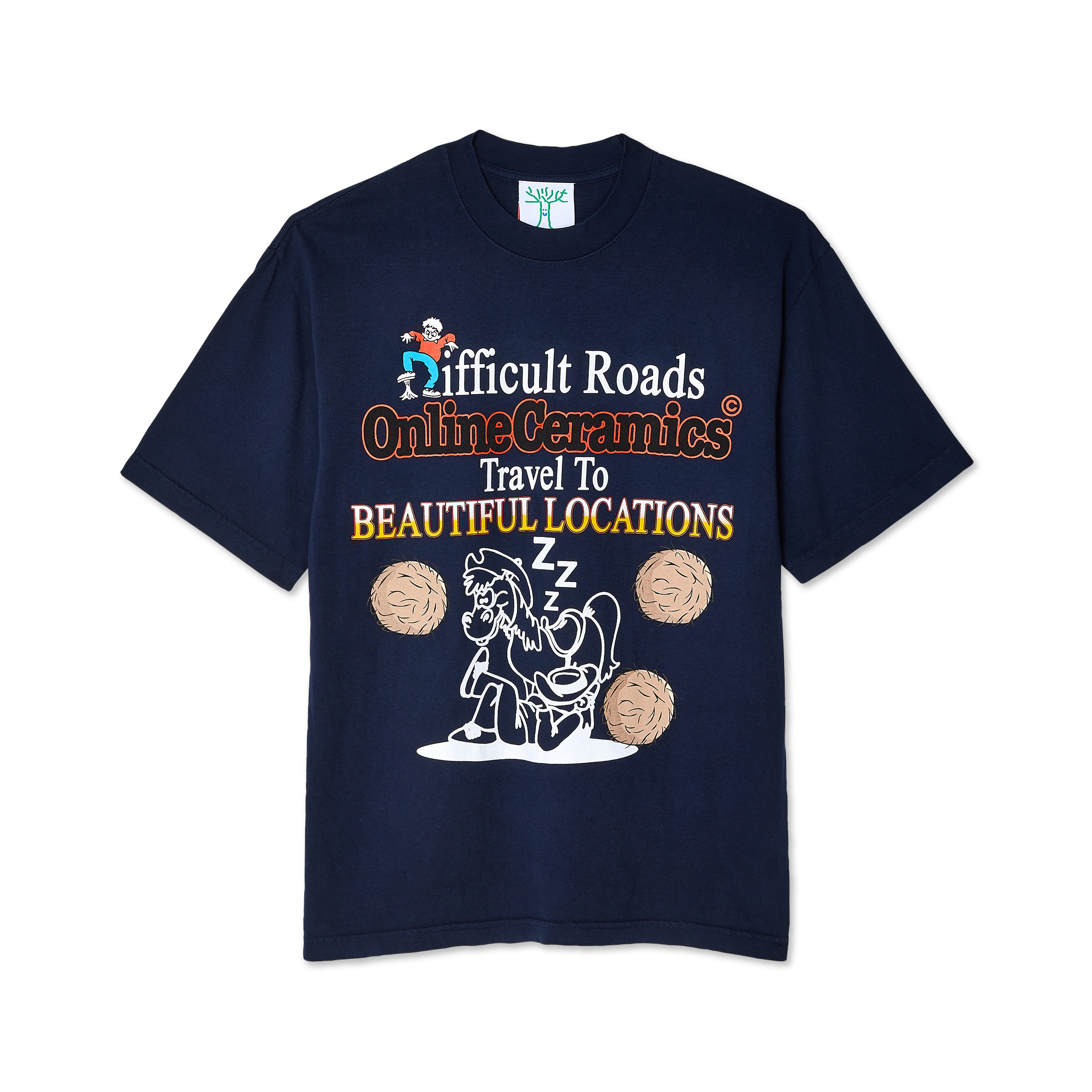 Online Ceramics - Men's 1000 Miles From Nowhere T-Shirt - (Navy)