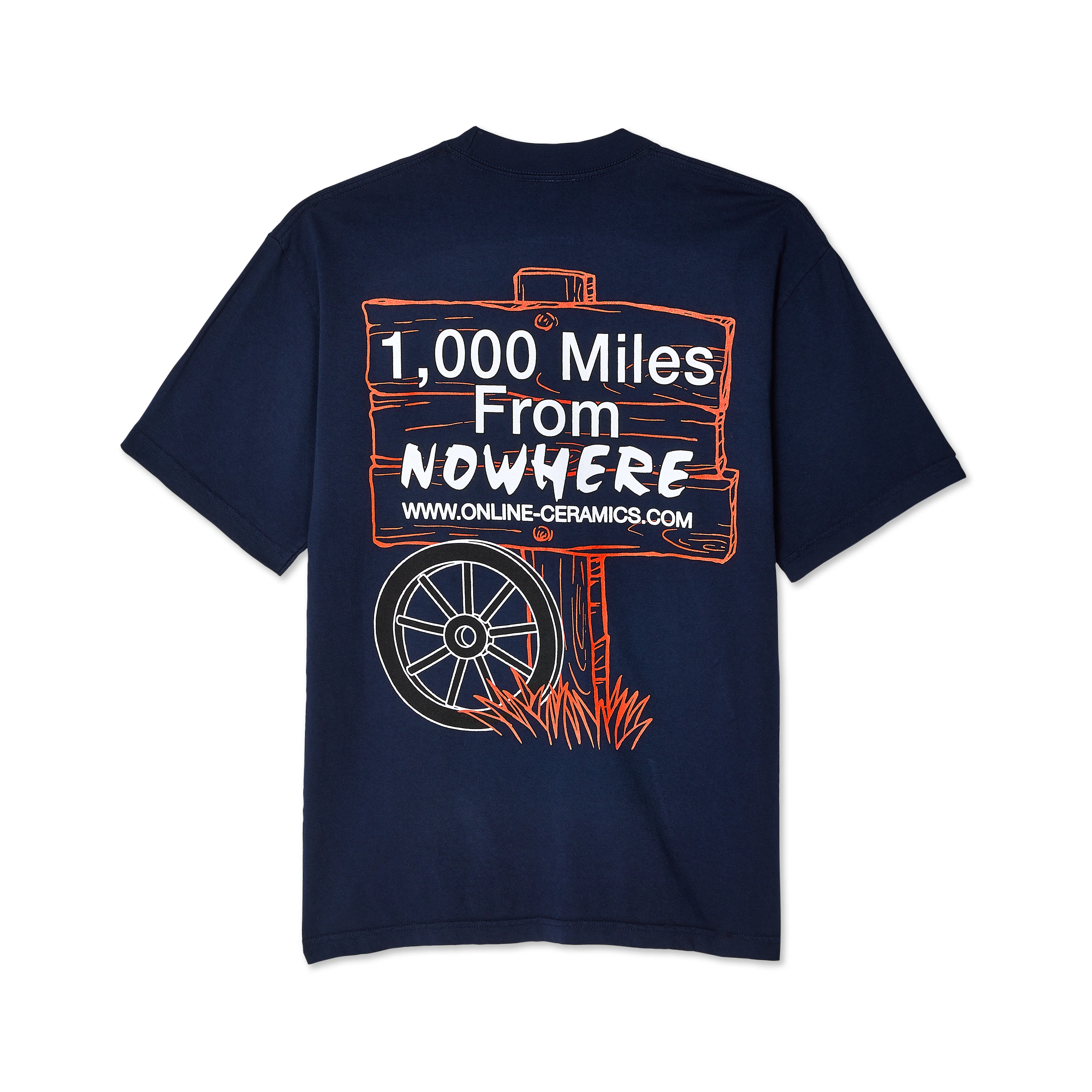 Online Ceramics - Men's 1000 Miles From Nowhere T-Shirt - (Navy) - Image 2