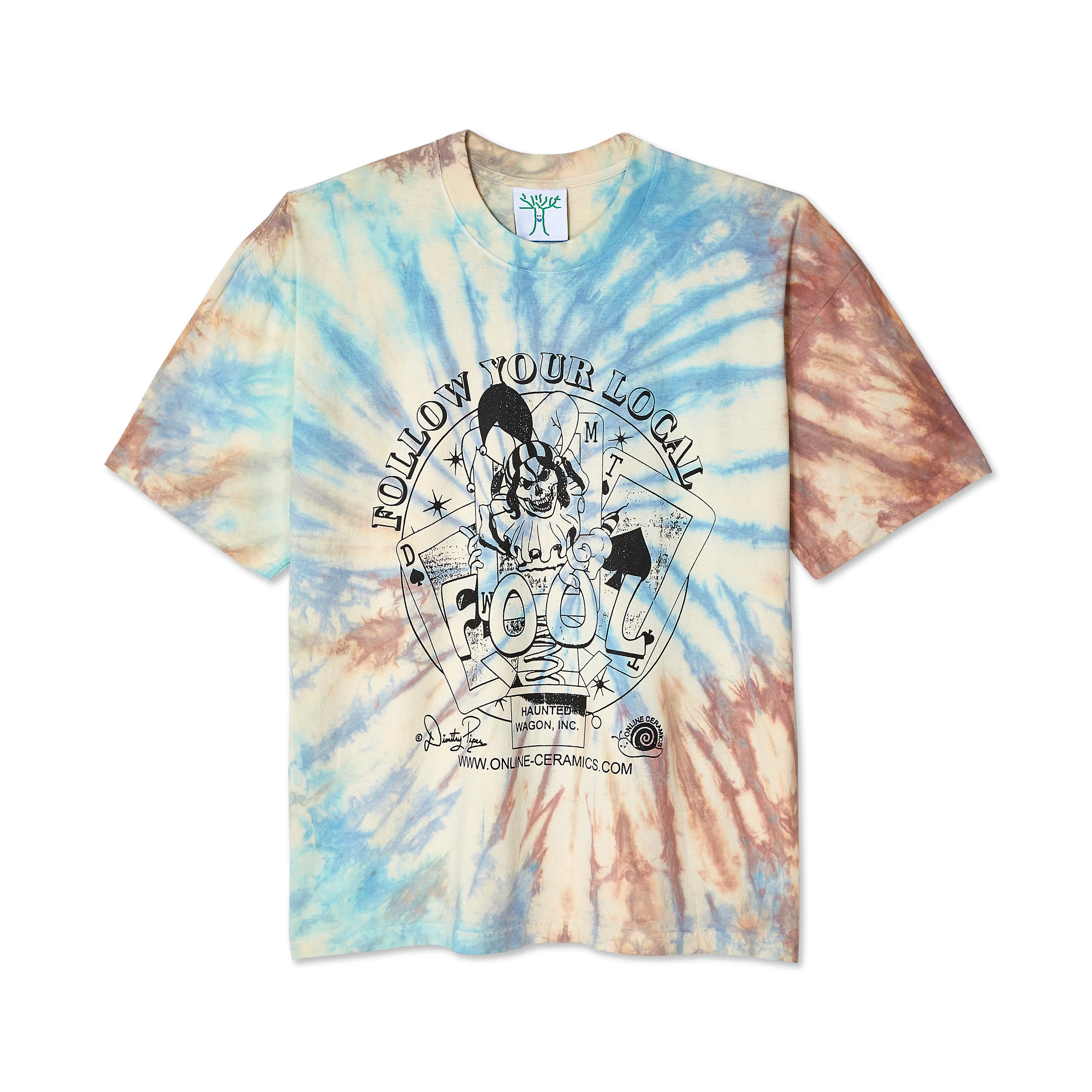Online Ceramics - Follow Your Local T-Shirt - (Tie Dye)