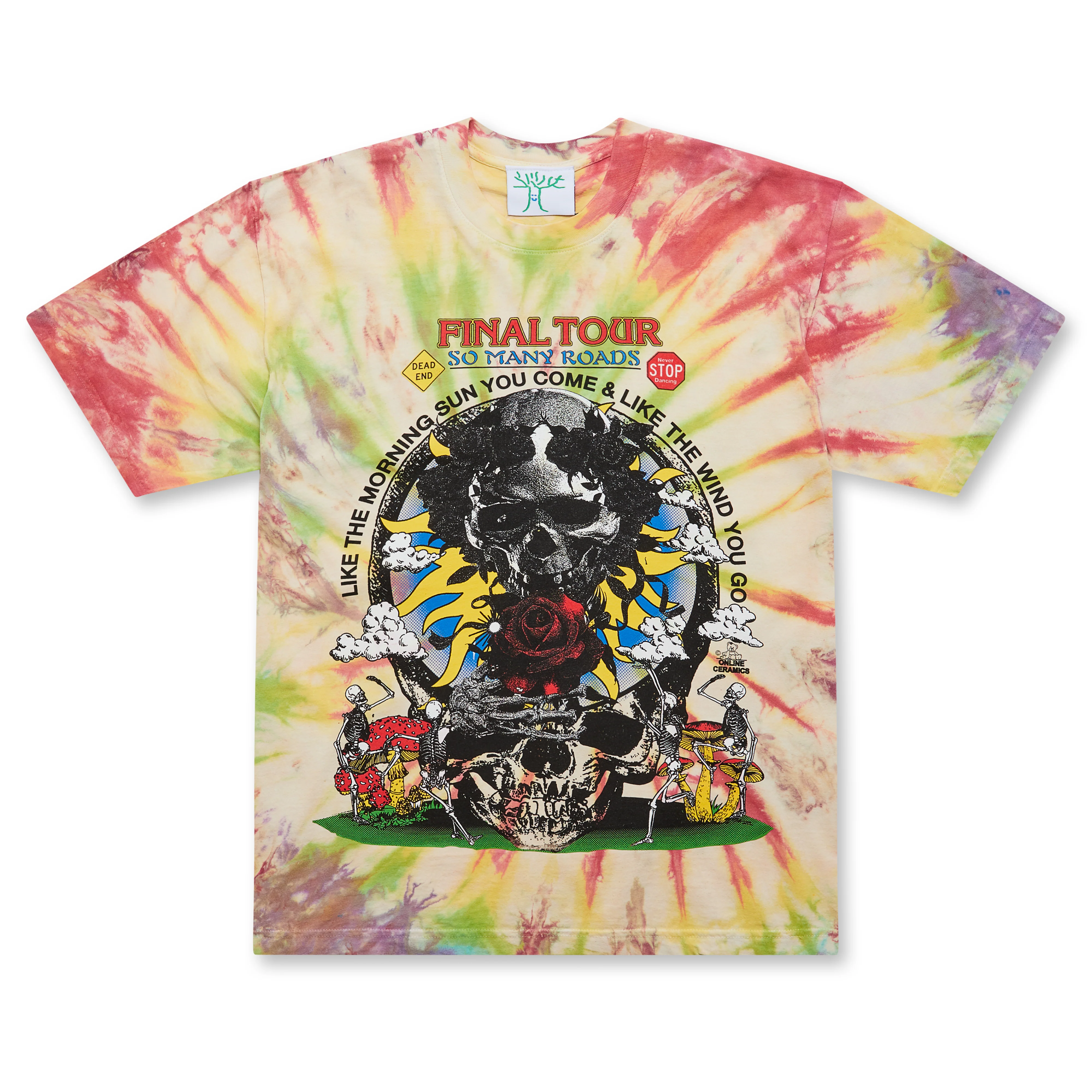 Online Ceramics - So Many Roads Tee - (Tie-Dye)