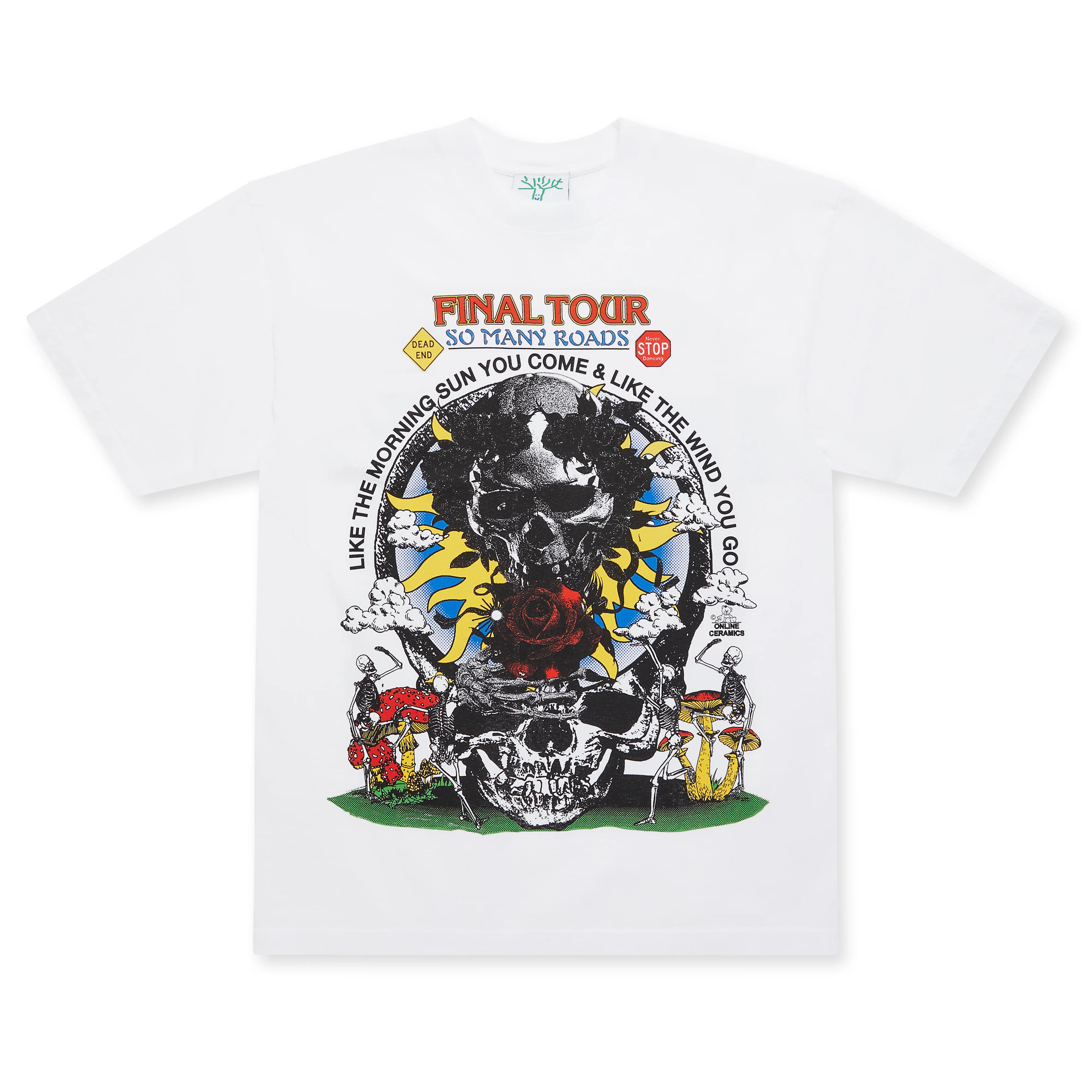 Online Ceramics - So Many Roads Tee - (White)