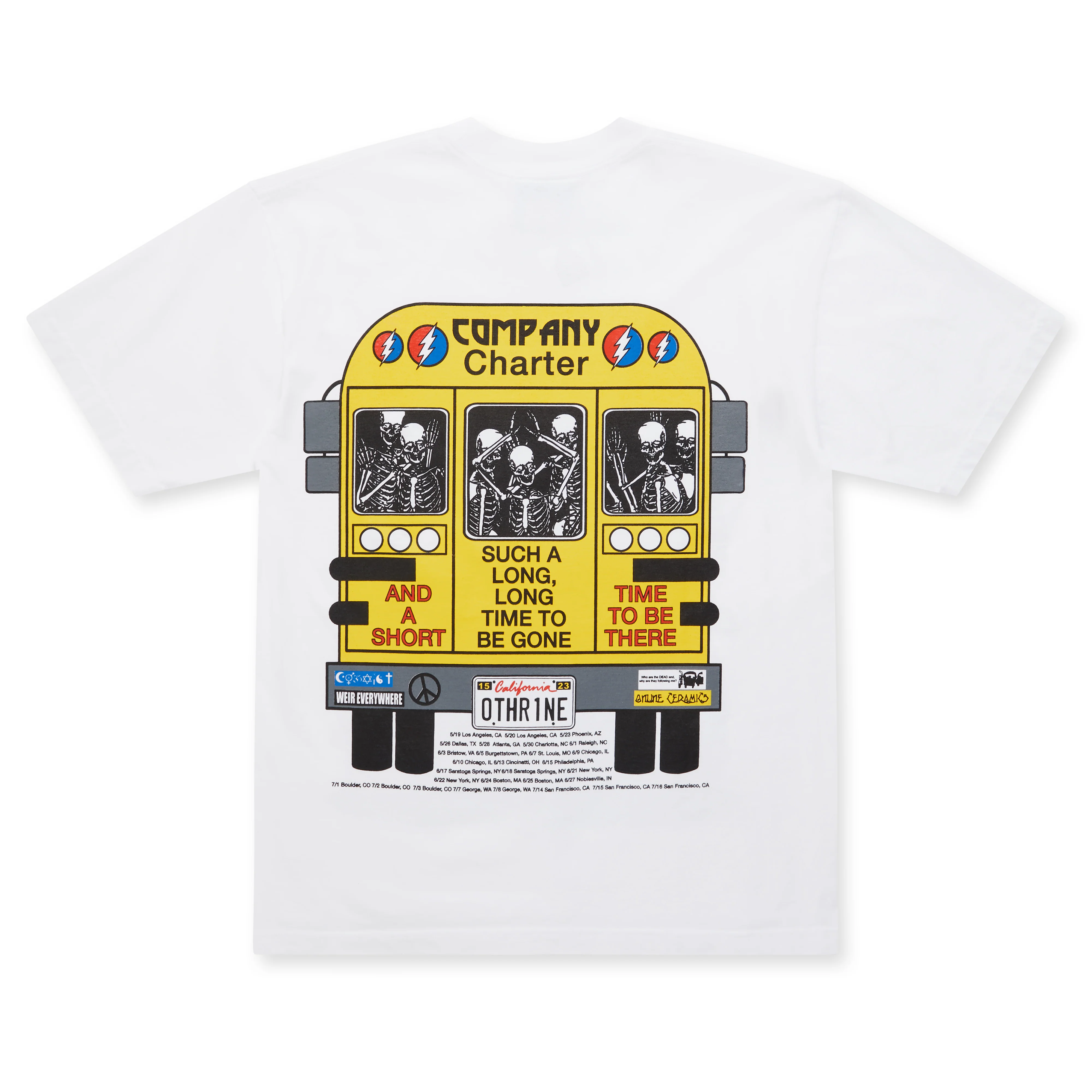 Online Ceramics - So Many Roads Tee - (White) - Image 2