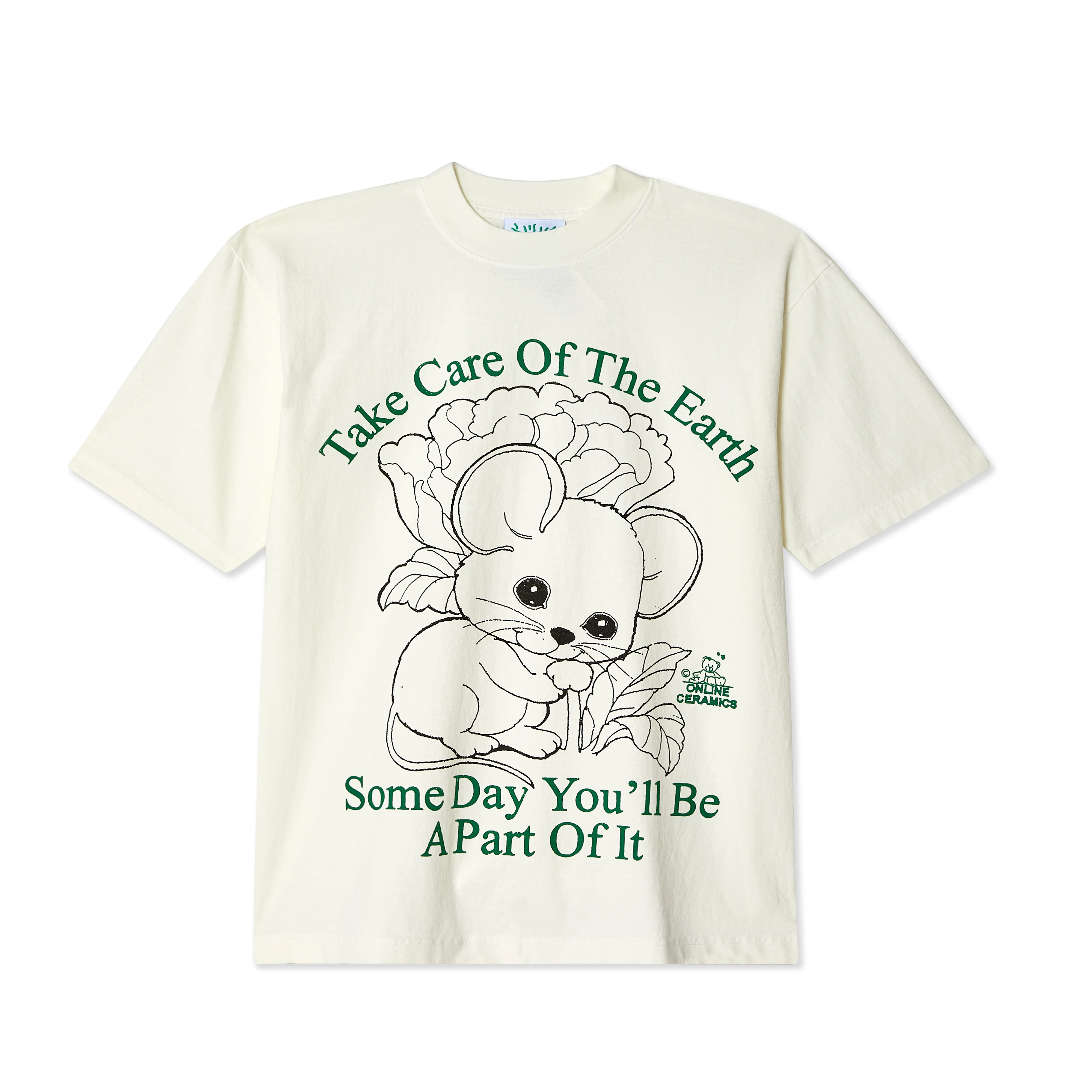 Online Ceramics - Take Care Of The Earth T-Shirt - (Off-White)