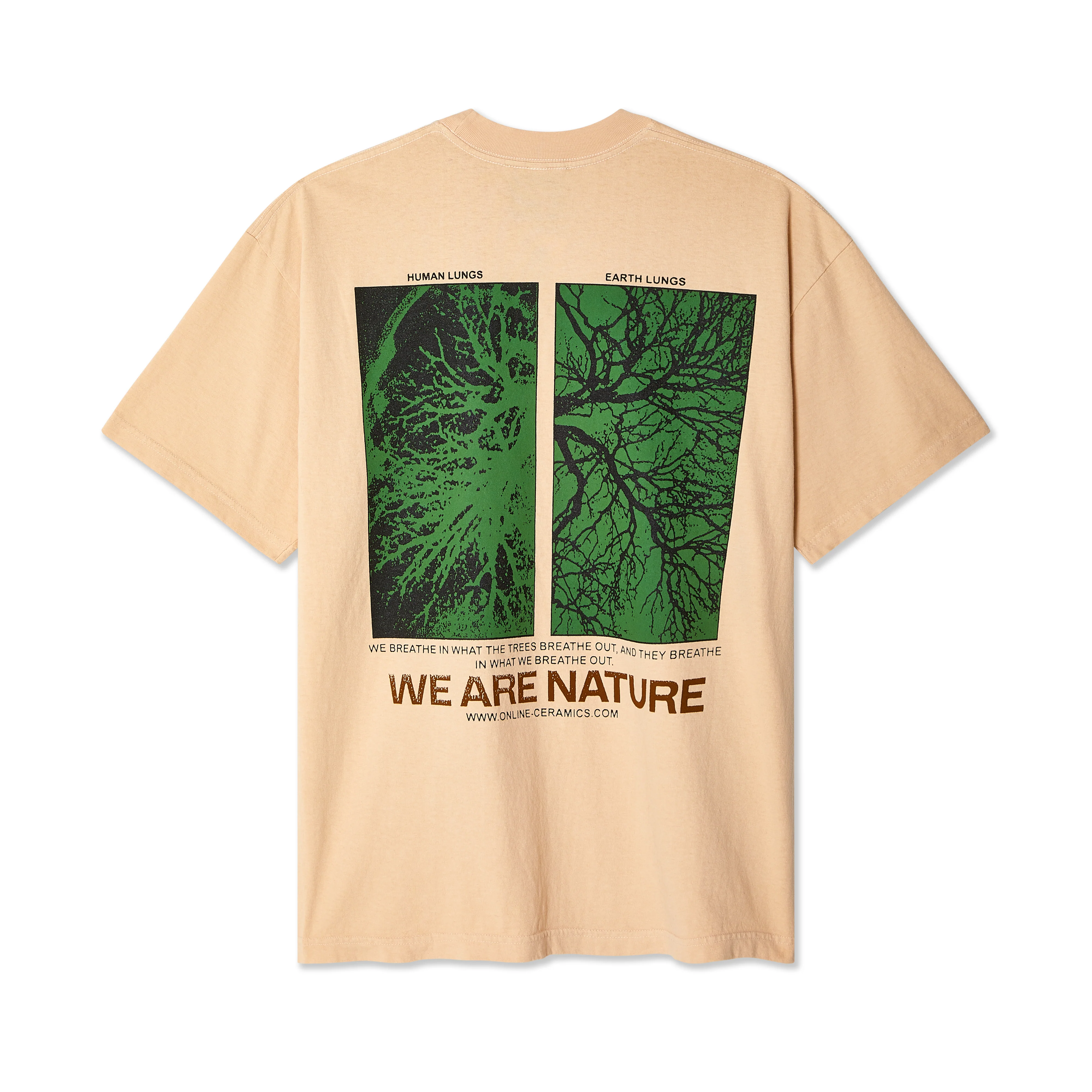Online Ceramics - We Are Nature T-Shirt - (Tan) - Image 2
