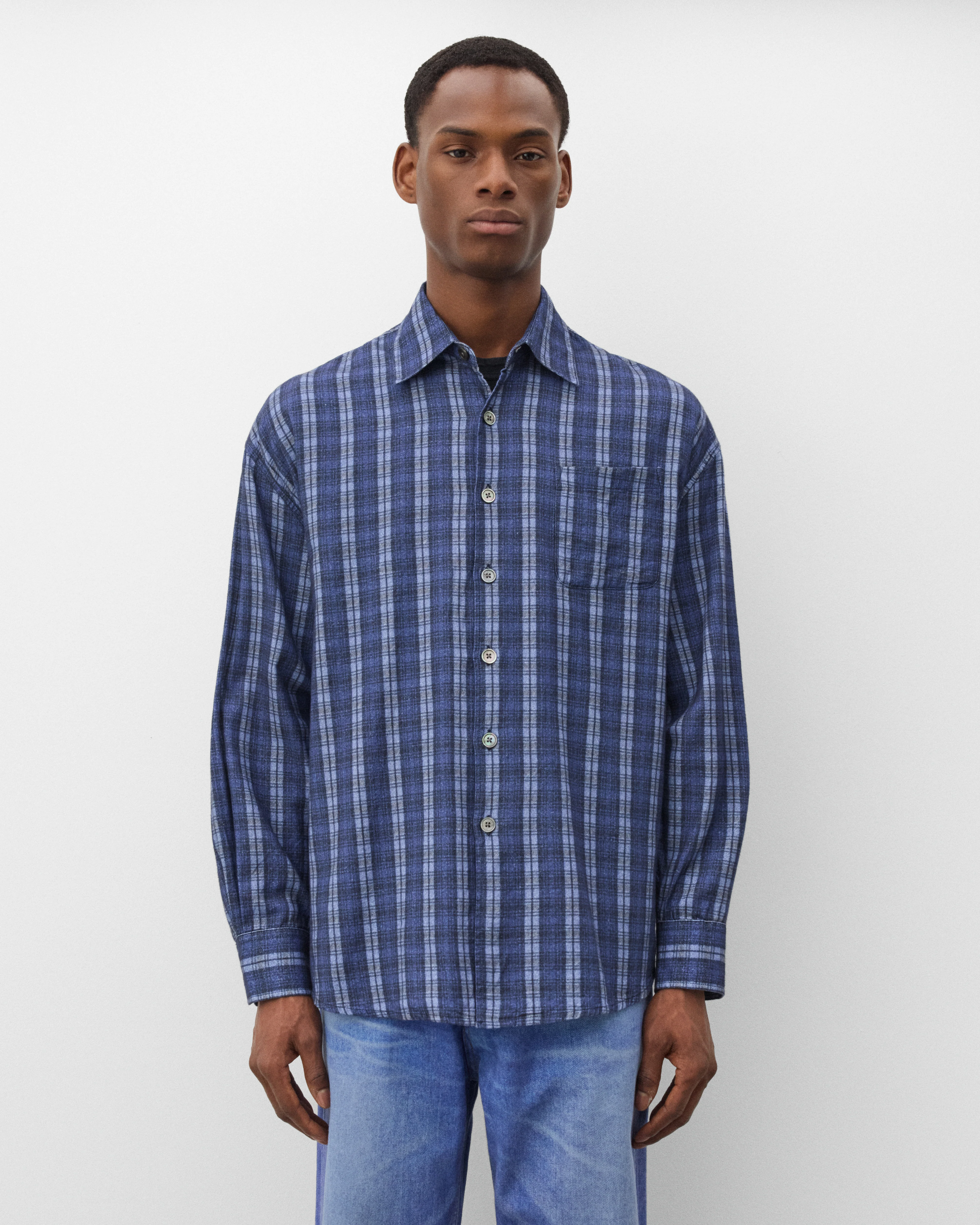Our Legacy - Men's Borrowed Shirt - (Check Please Print) - Image 3