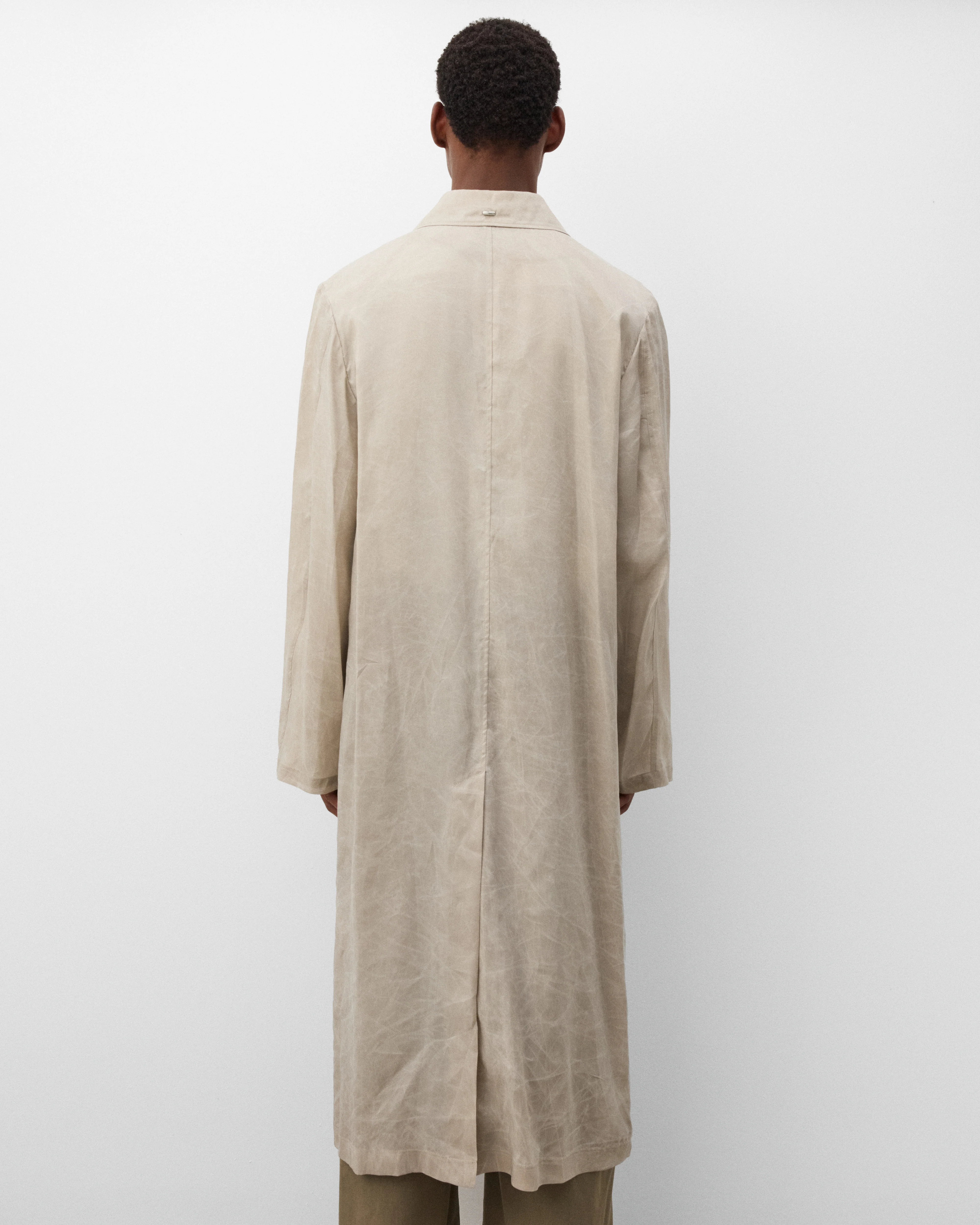Our Legacy - Men's Cloak Carcoat - (Ghost Grey) - Image 5