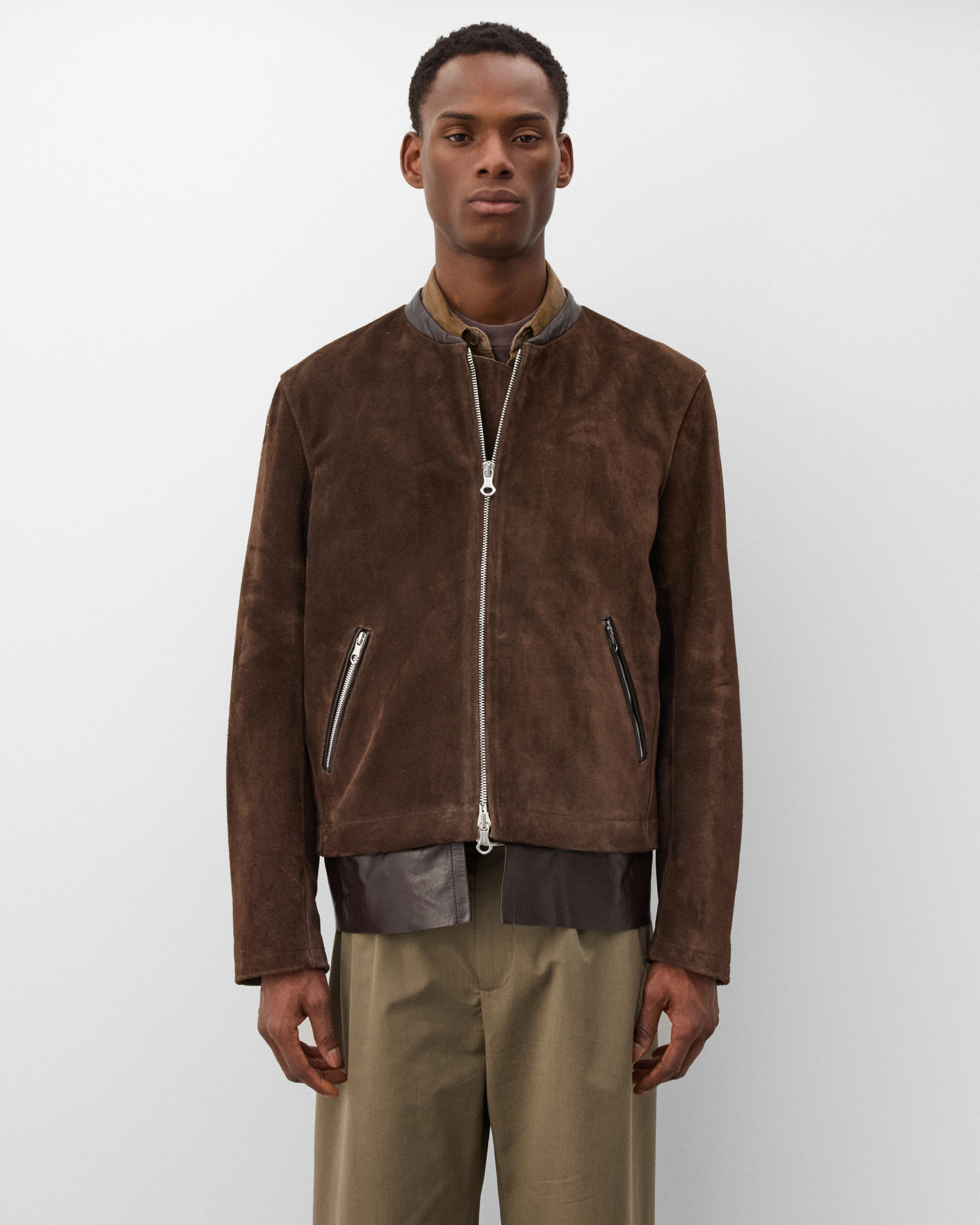 Our Legacy - Men's Drift Jacket - (Wenge Brown Wet Suede) - Image 3