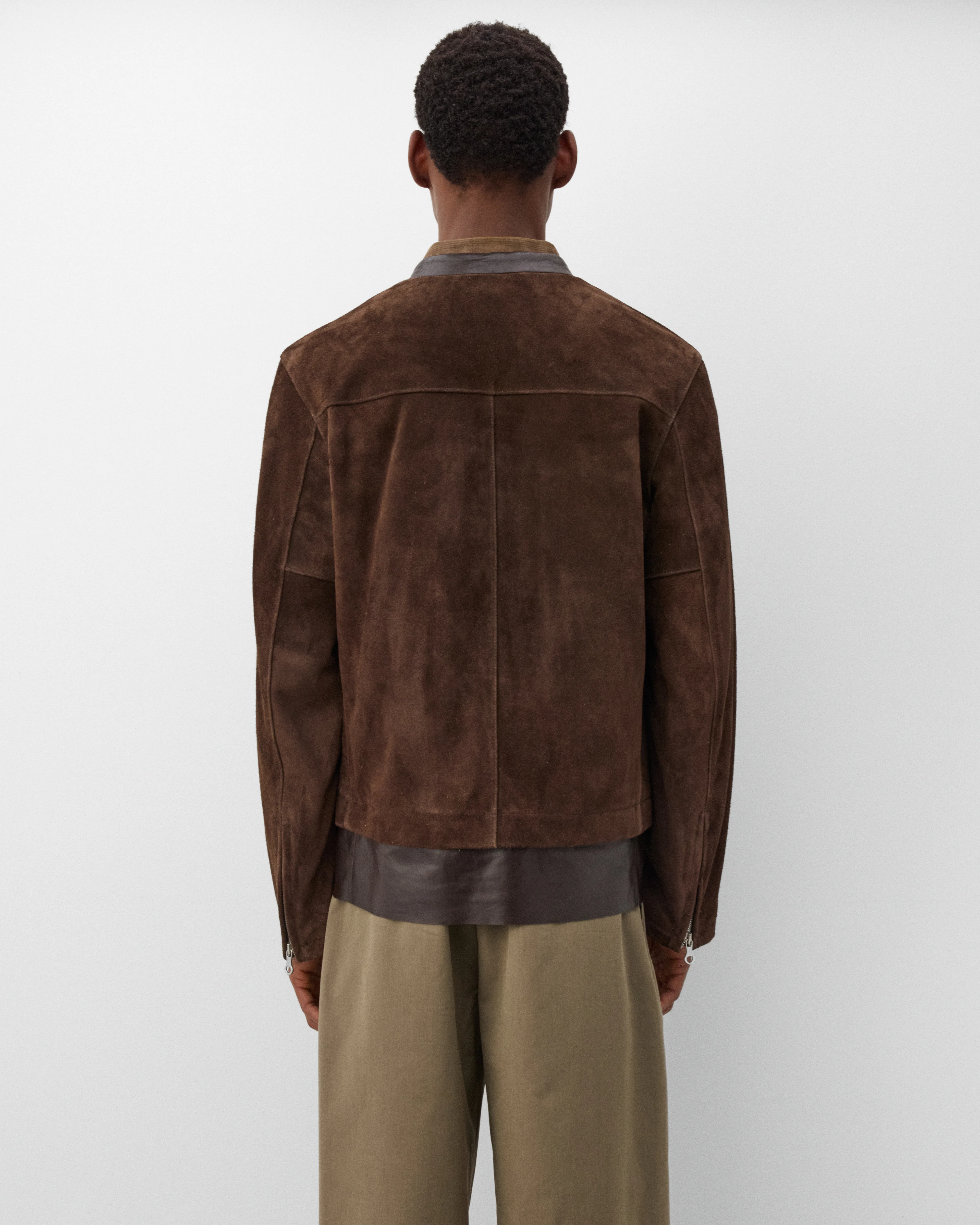 Our Legacy - Men's Drift Jacket - (Wenge Brown Wet Suede) - Image 5