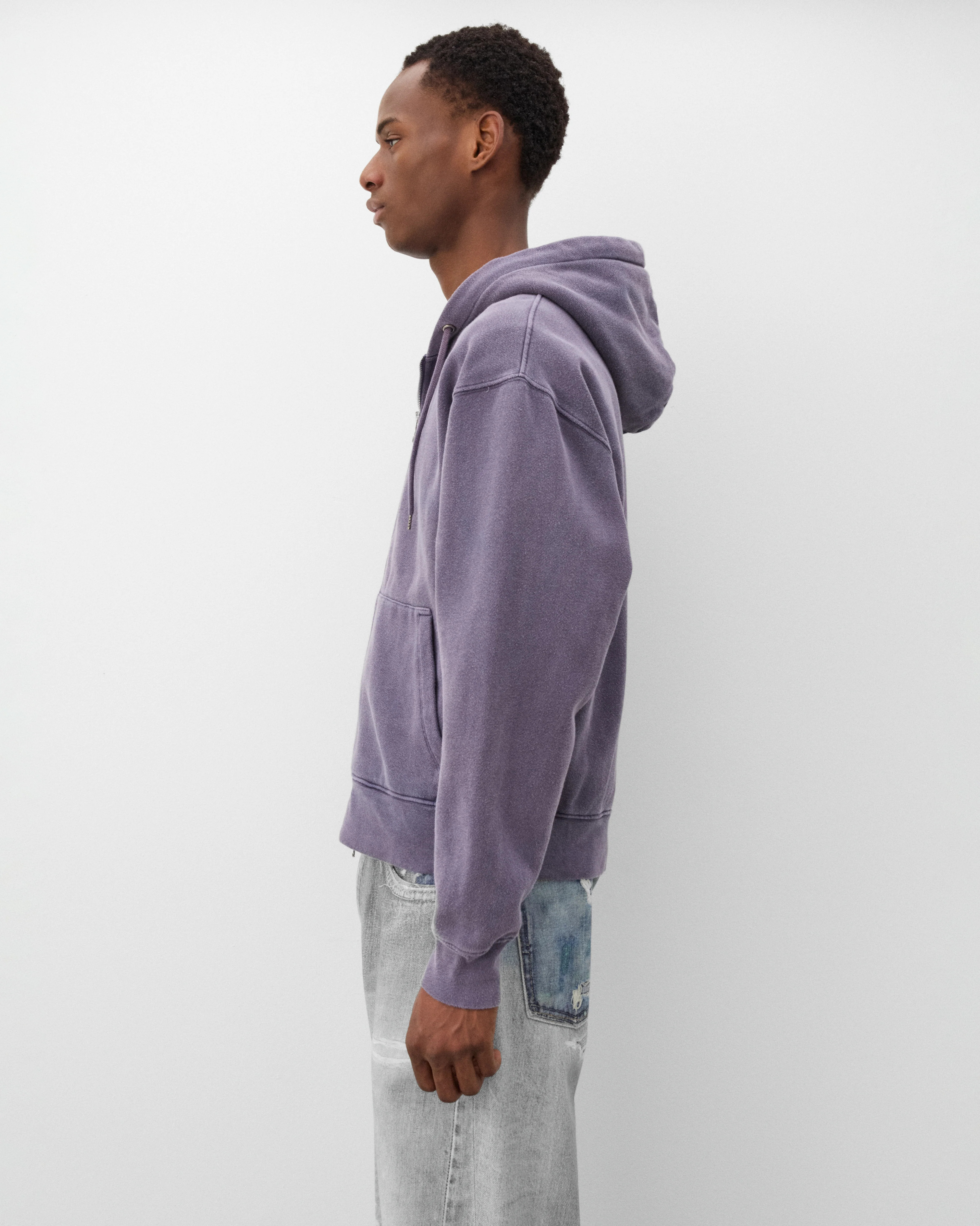 Our Legacy - Men's Rascal Hood - (Antique Amethyst Star Fleece) - Image 4