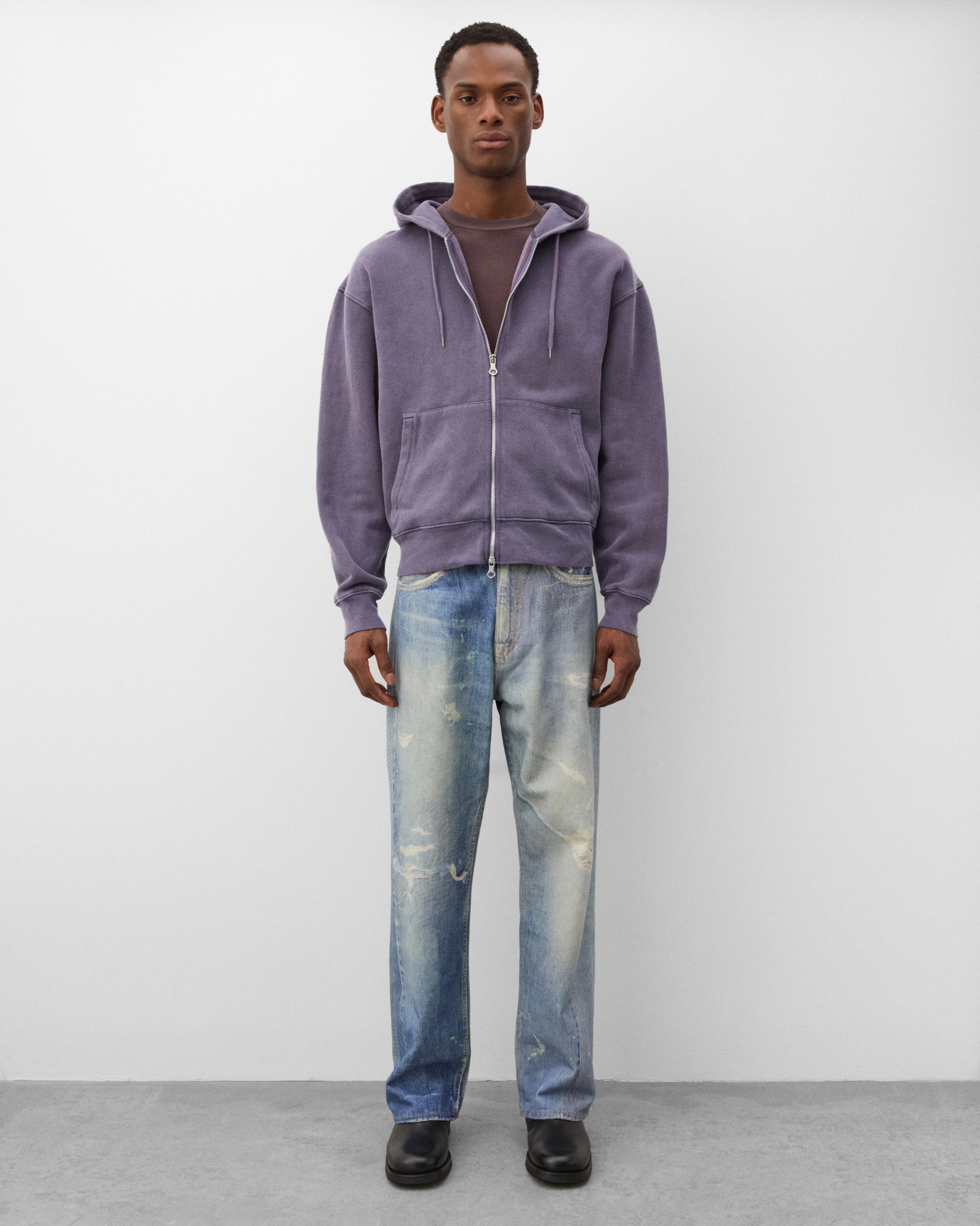 Our Legacy - Men's Rascal Hood - (Antique Amethyst Star Fleece) - Image 6
