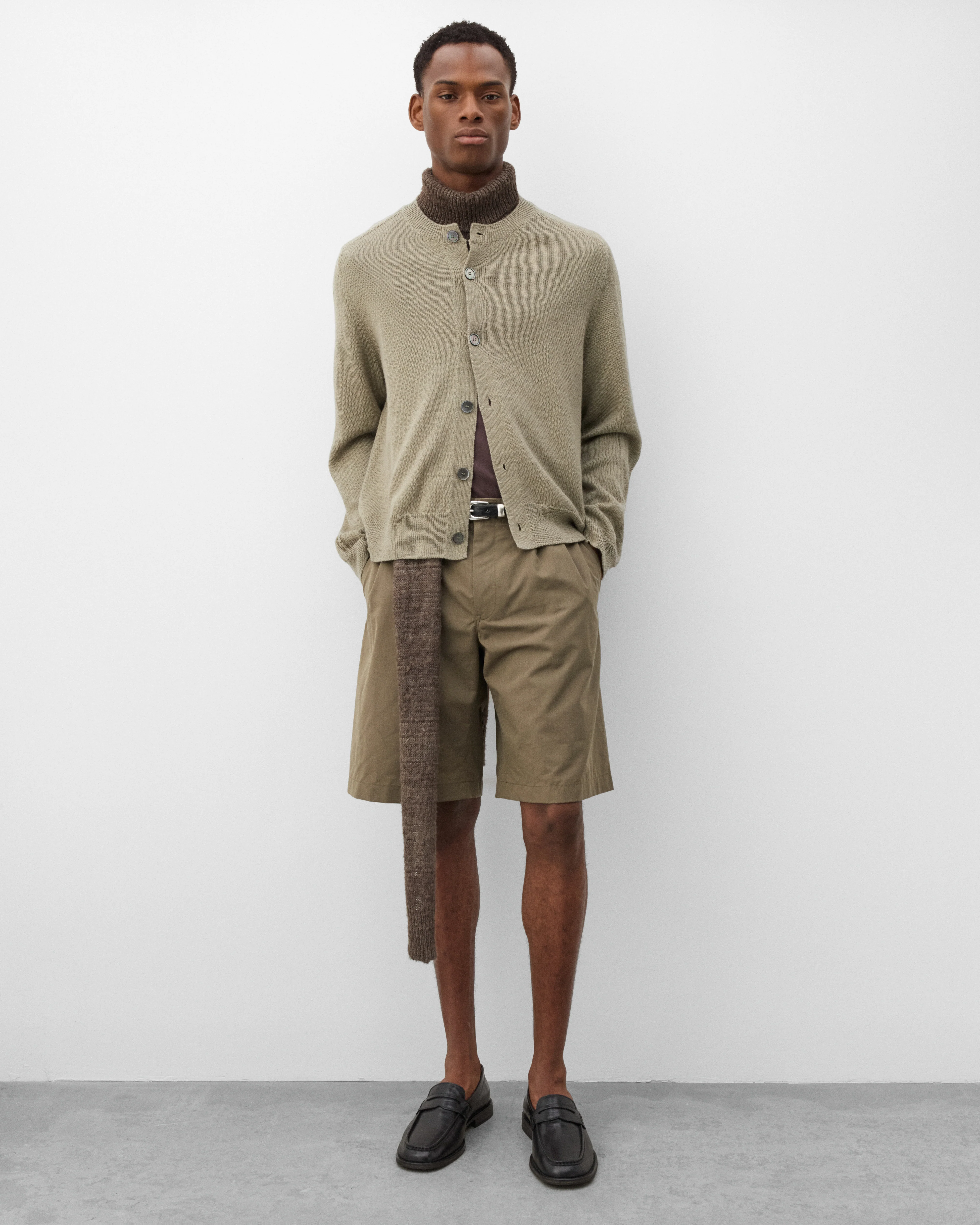 Our Legacy - Men's True Cardigan - (Silver Sage Coarse Linen Wool) - Image 6