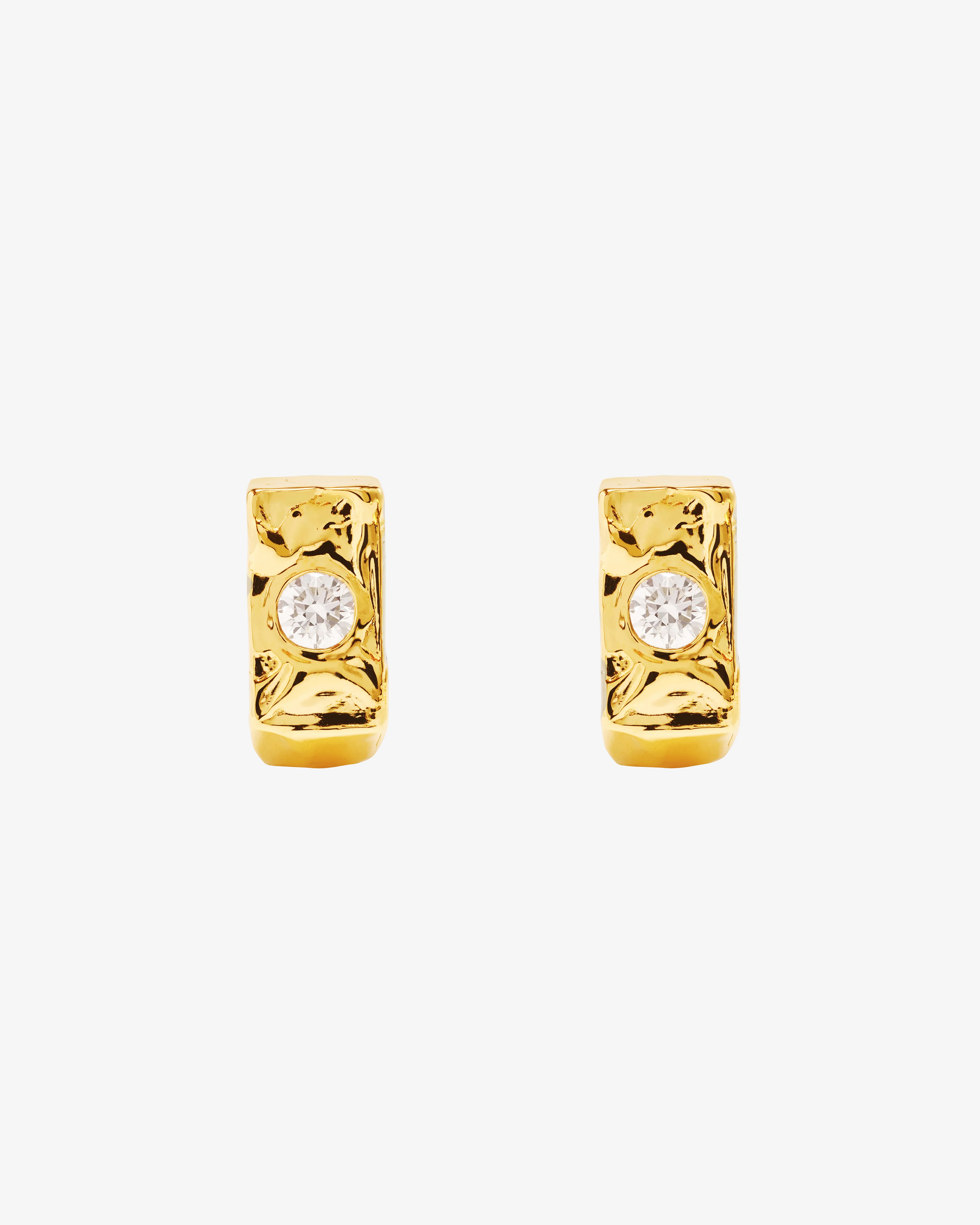 Patacharavipa - Women's Sighoop Round Earrings - (Yellow Gold)