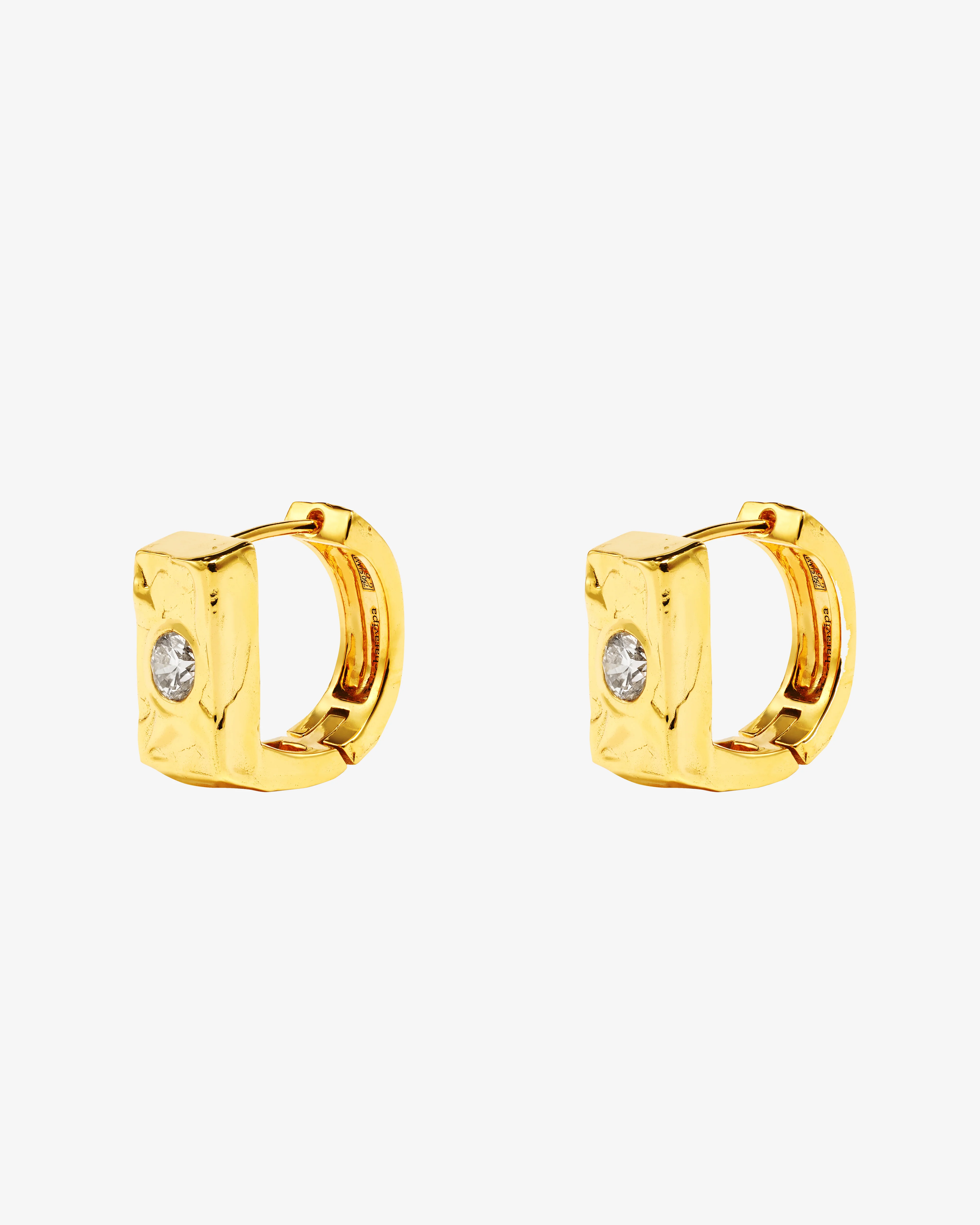 Patacharavipa - Women's Sighoop Round Earrings - (Yellow Gold) - Image 2