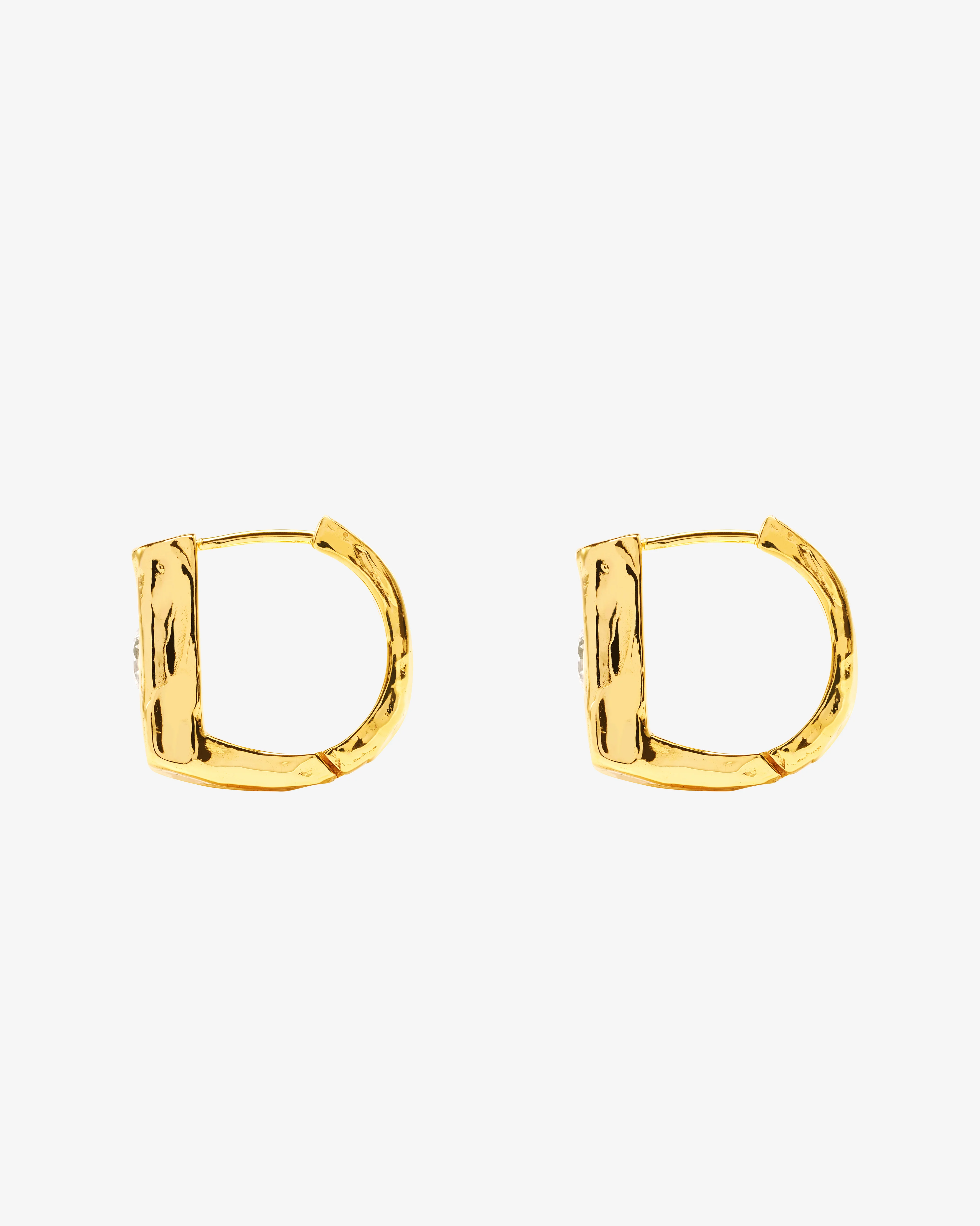Patacharavipa - Women's Sighoop Round Earrings - (Yellow Gold) - Image 3