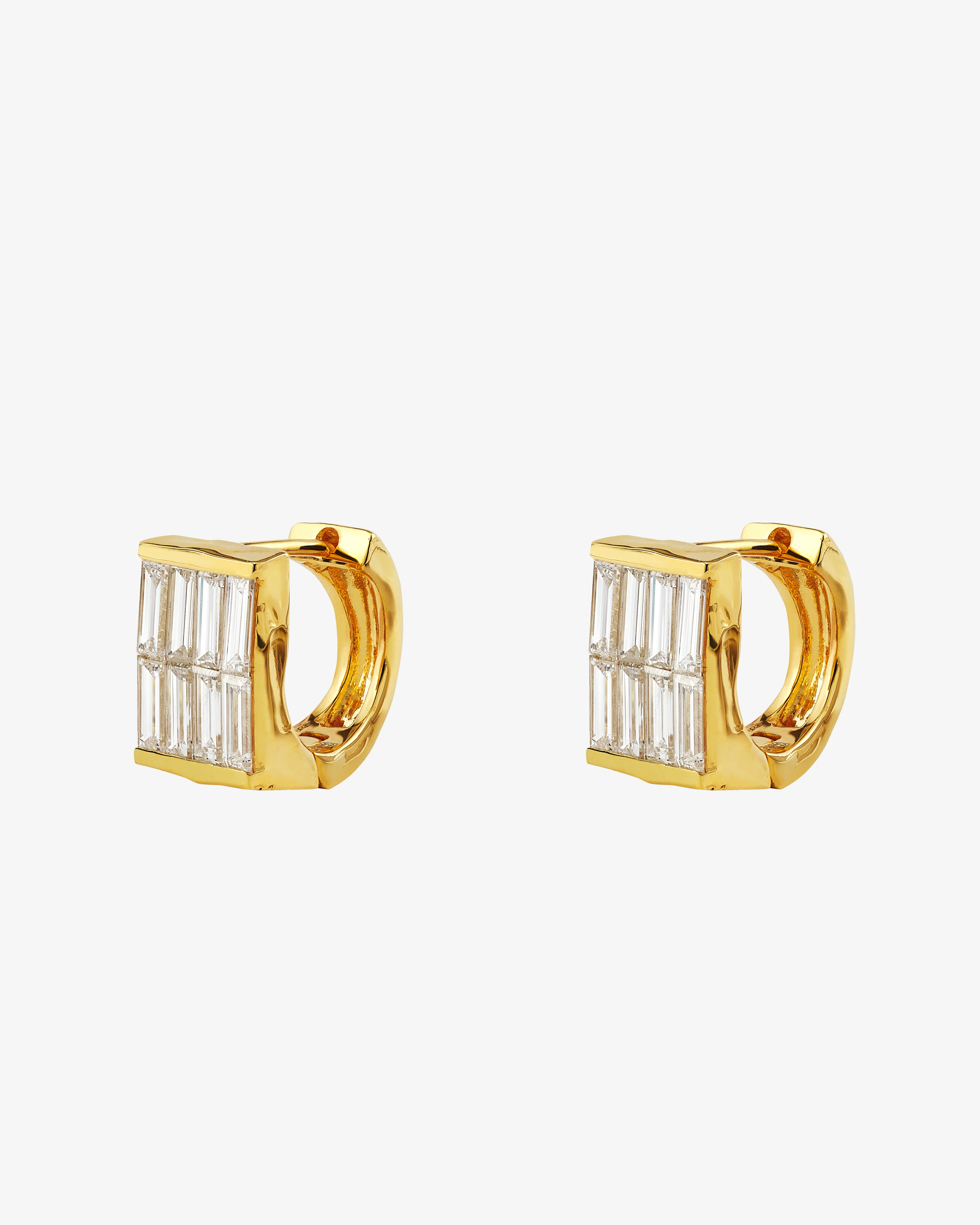 Patcharavipa - Women's Strobe Earrings - (Yellow Gold) - Image 2