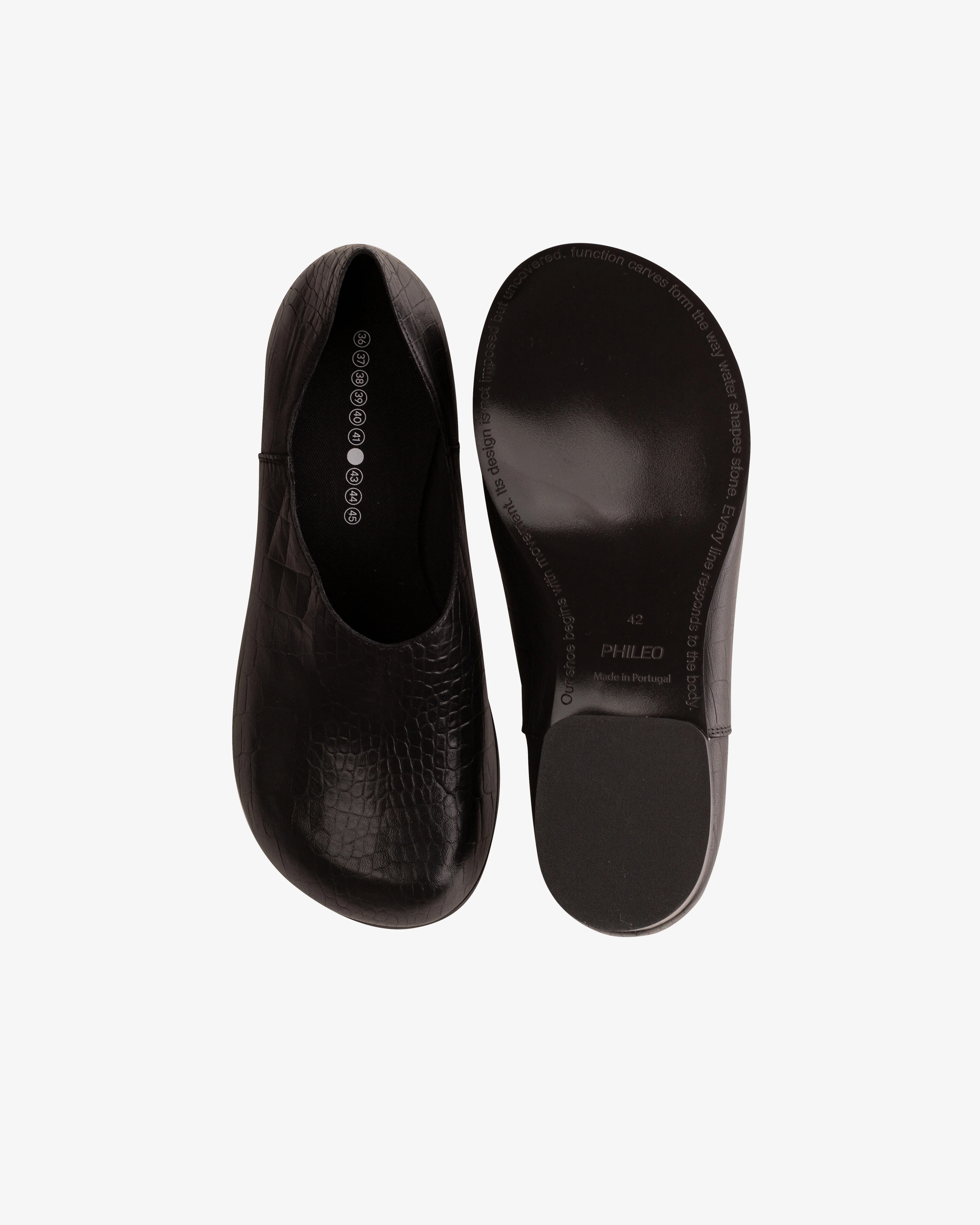 Phileo - Women's 067 Clog Crocodile - (Black) - Image 3