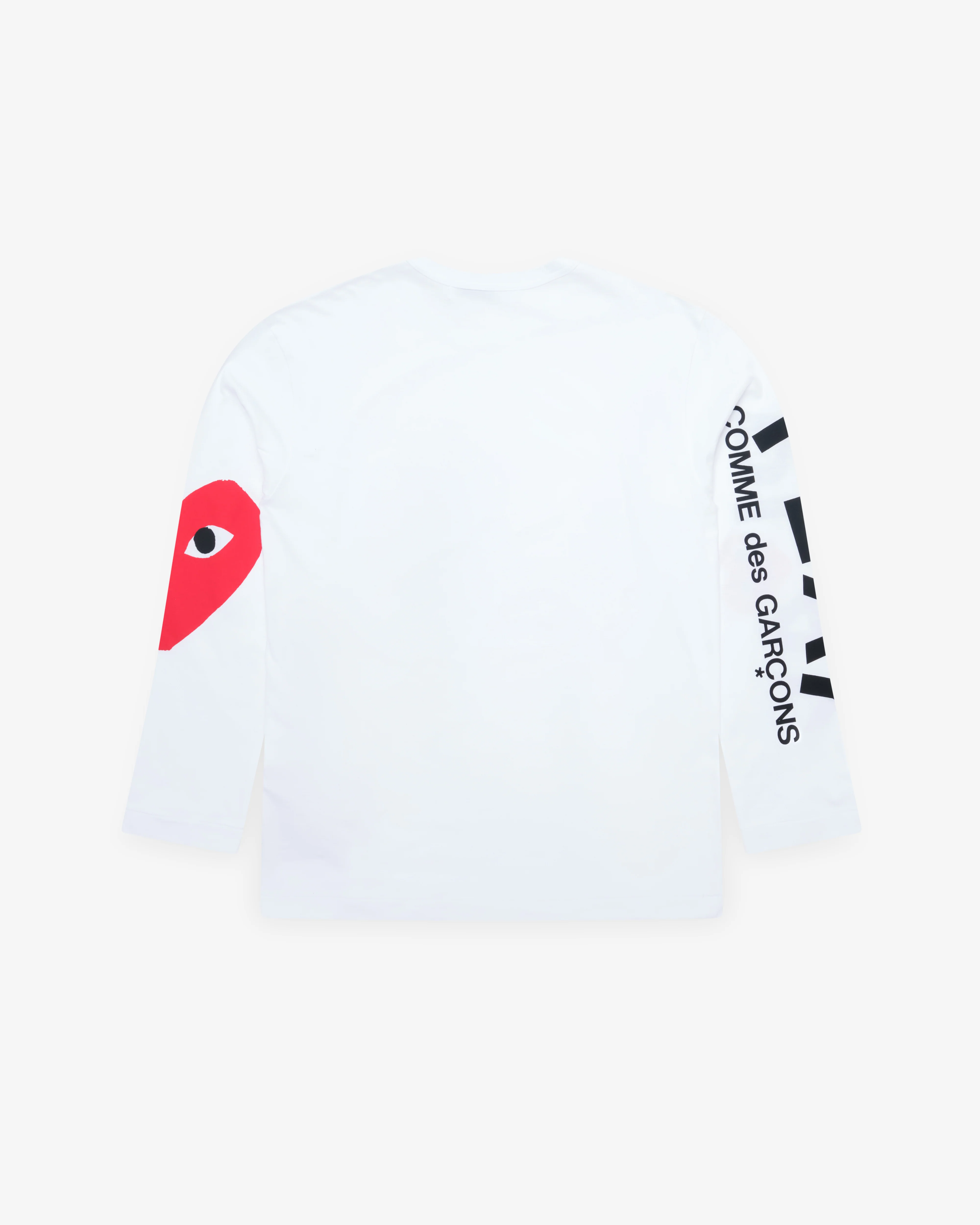 Play Comme des Garçons - Big Heart Long Sleeve - (White) - Image 2