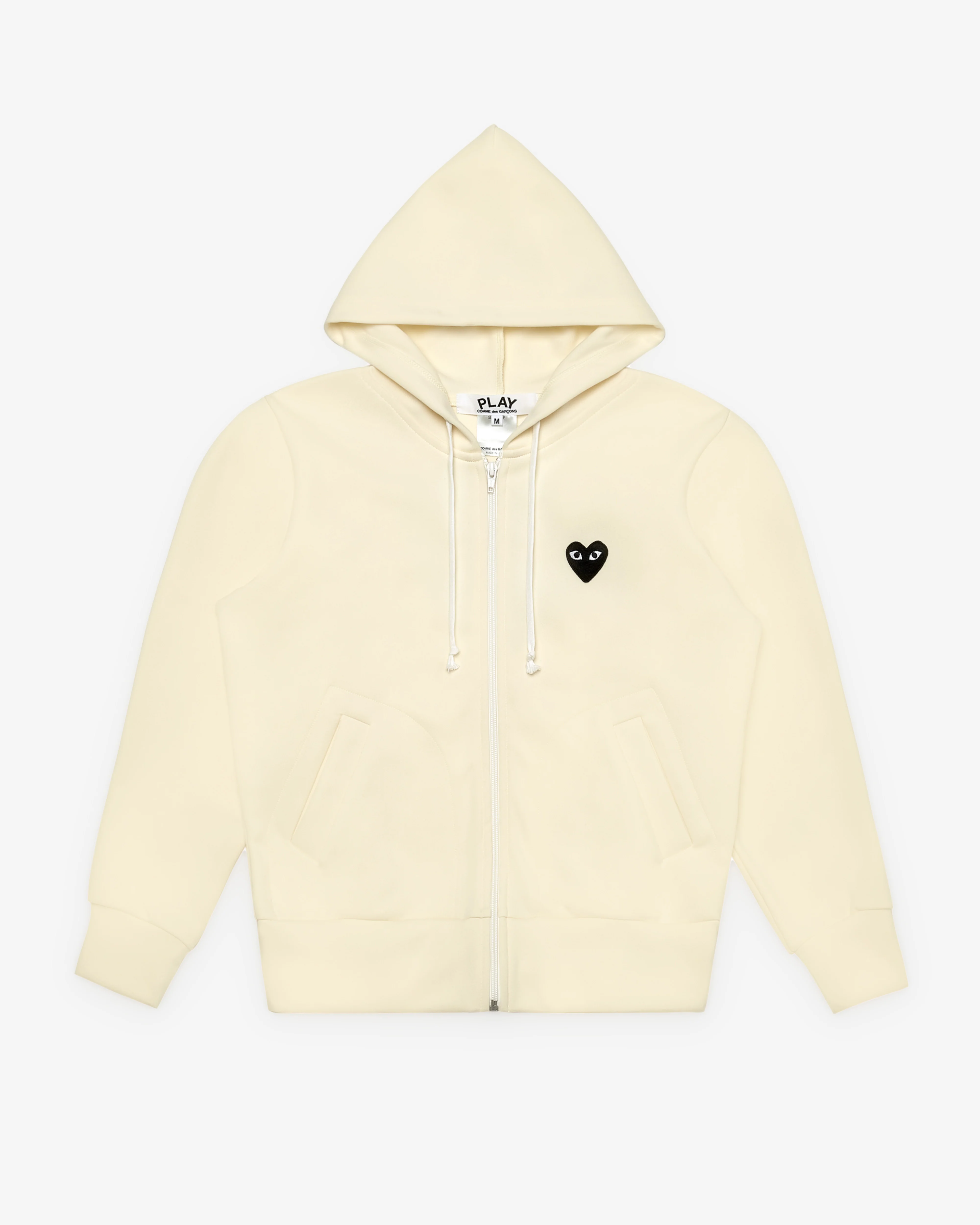 Play Comme des Garçons - Hooded Sweatshirt with Big Hearts - (Ivory)