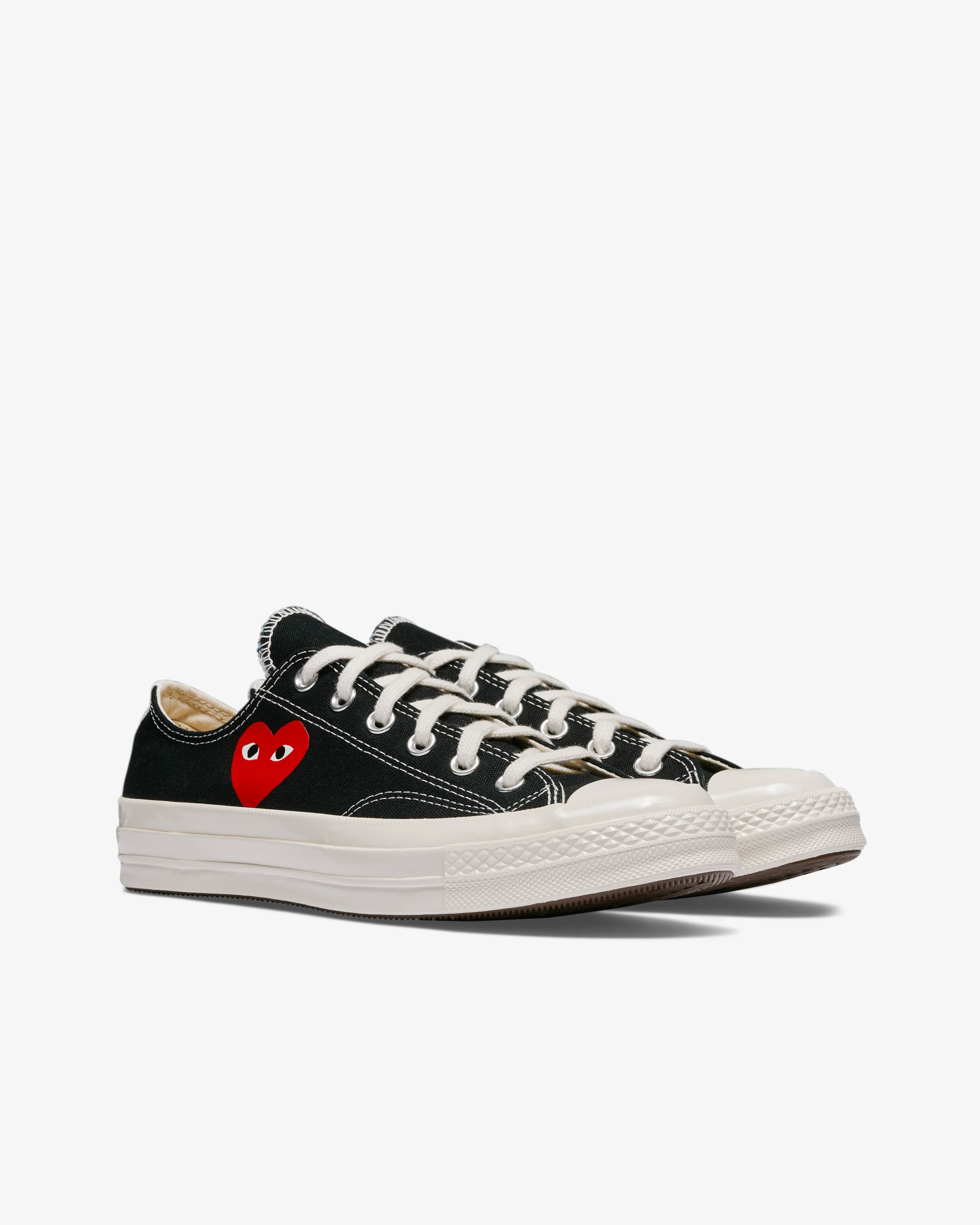 Play Converse - Small Red Heart All Star '70 Low Sneakers - (Black) - Image 3