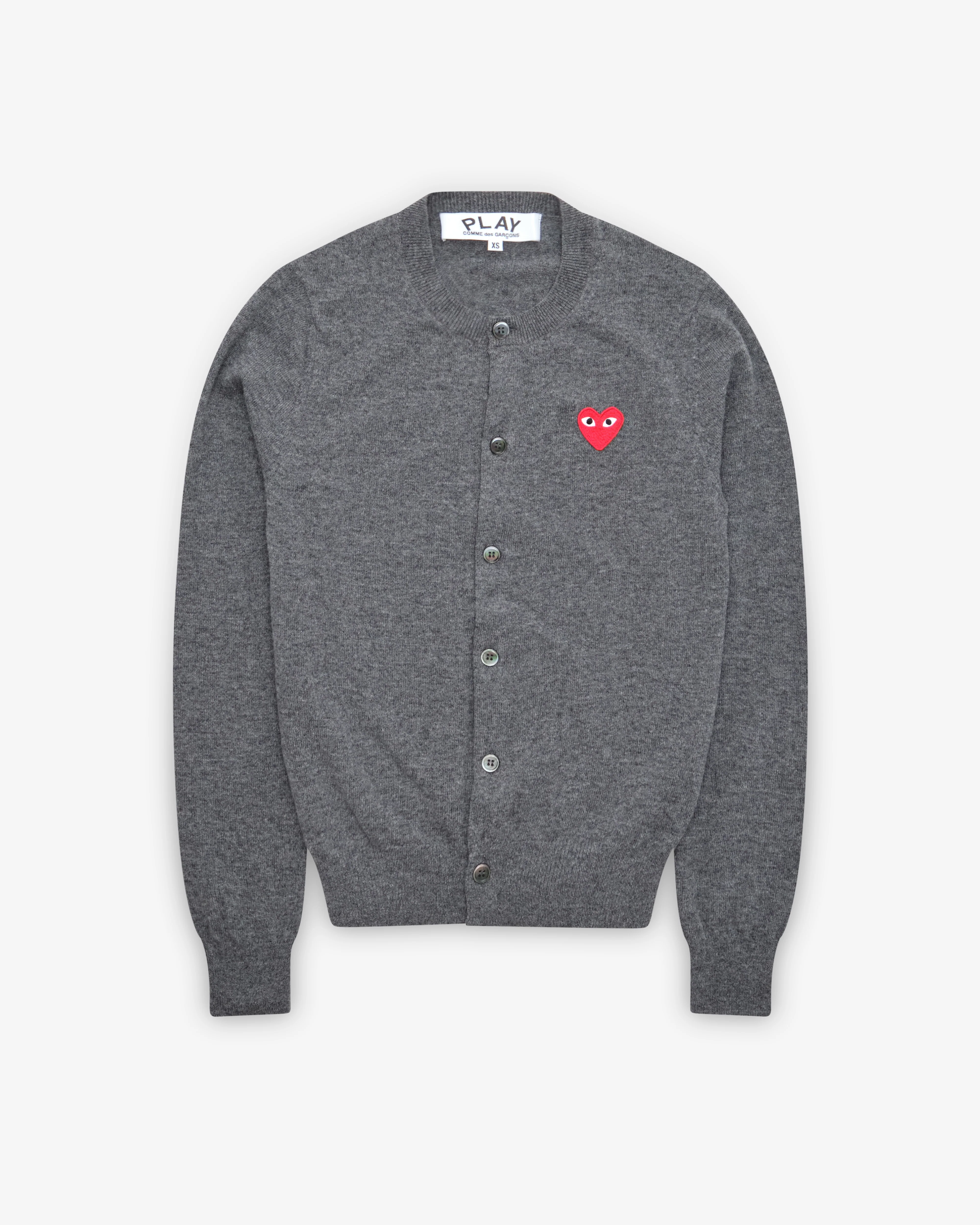 Play Comme des Garçons - Red Cardigan - (Grey)