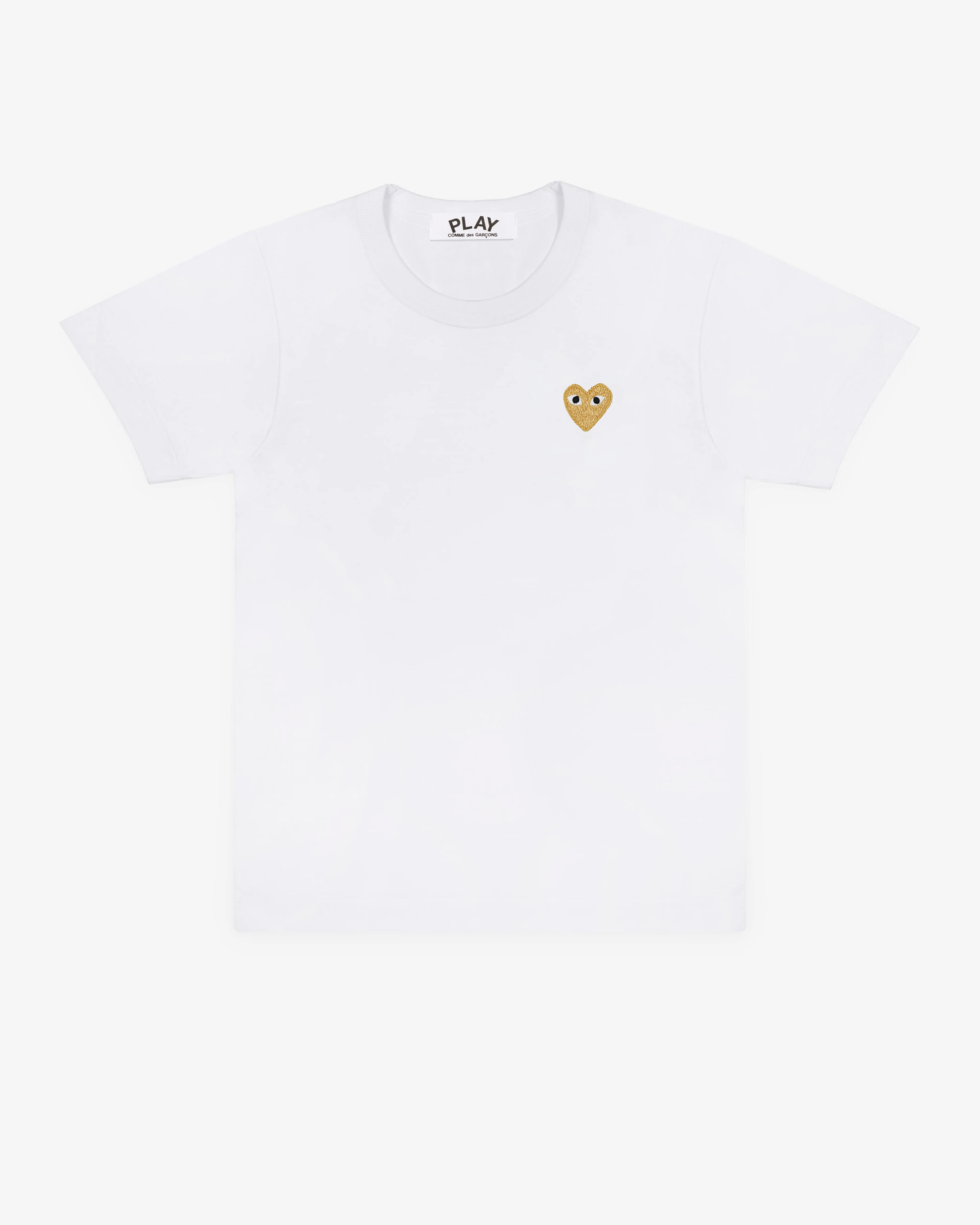 Play Comme des Garçons - Gold Heart T-Shirt - (White)