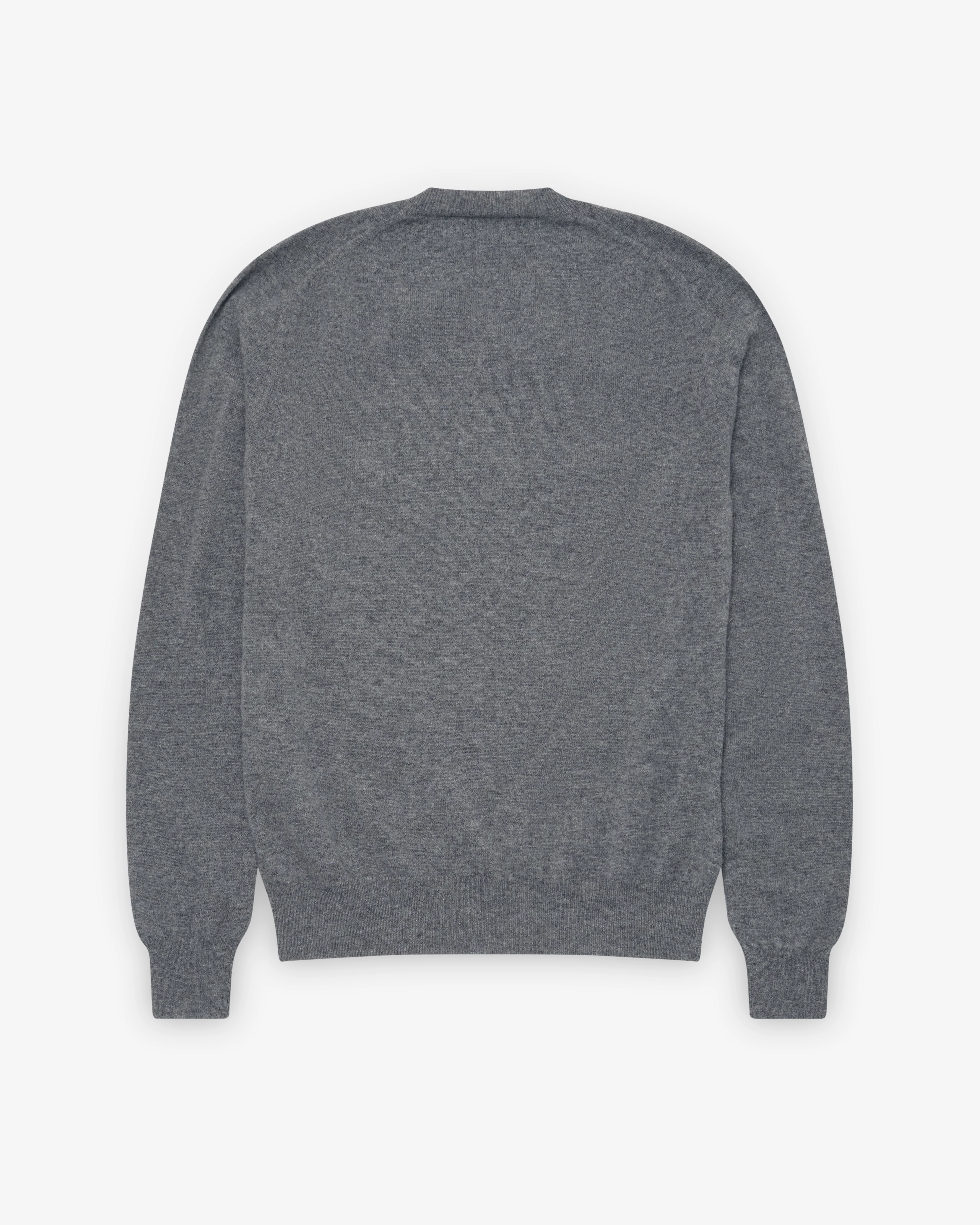 Play Comme des Garçons - Gold Heart V-Neck Sweater - (Mid Grey) - Image 2