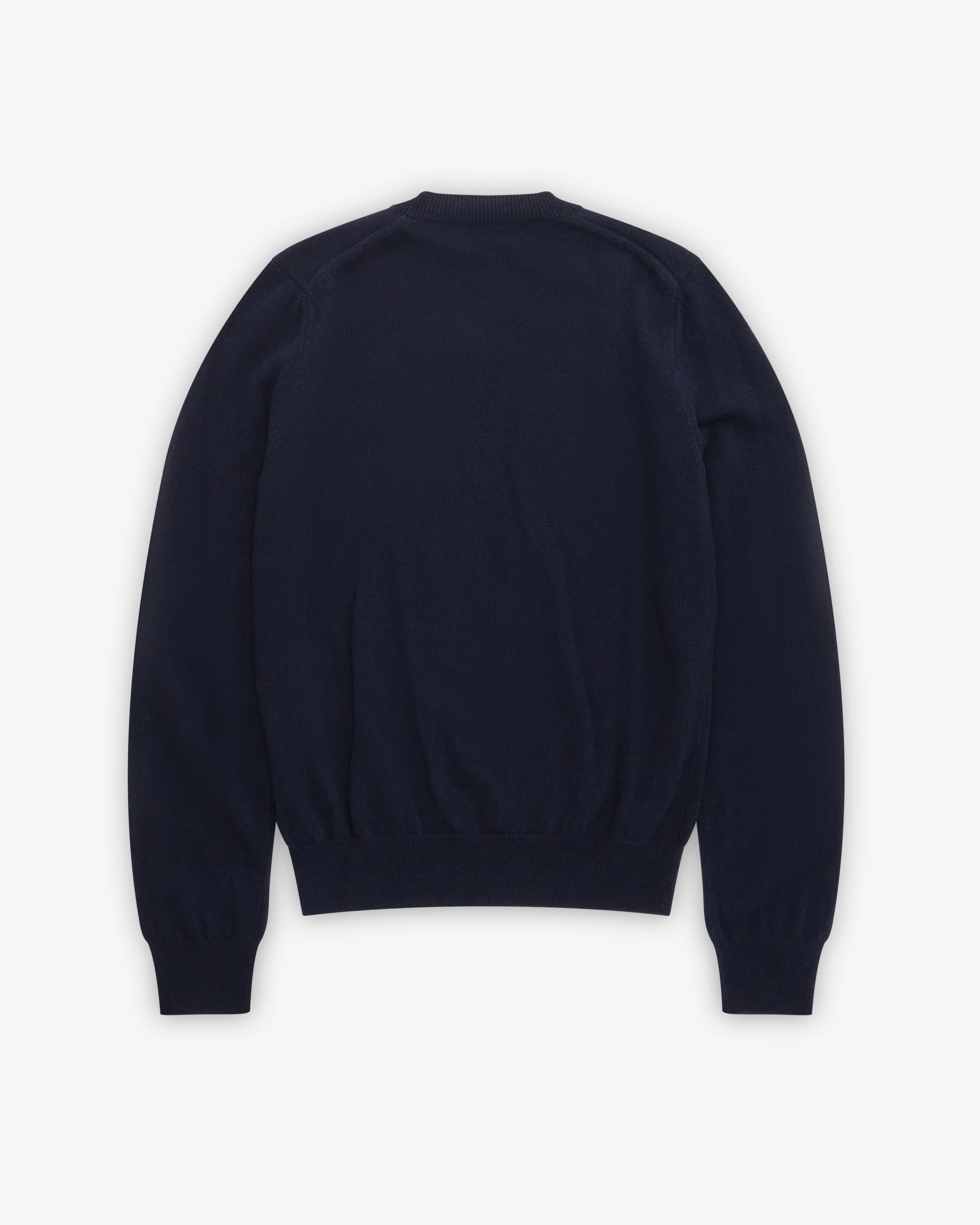 Play Comme des Garçons - Gold Heart V-Neck Sweater - (Navy) - Image 2