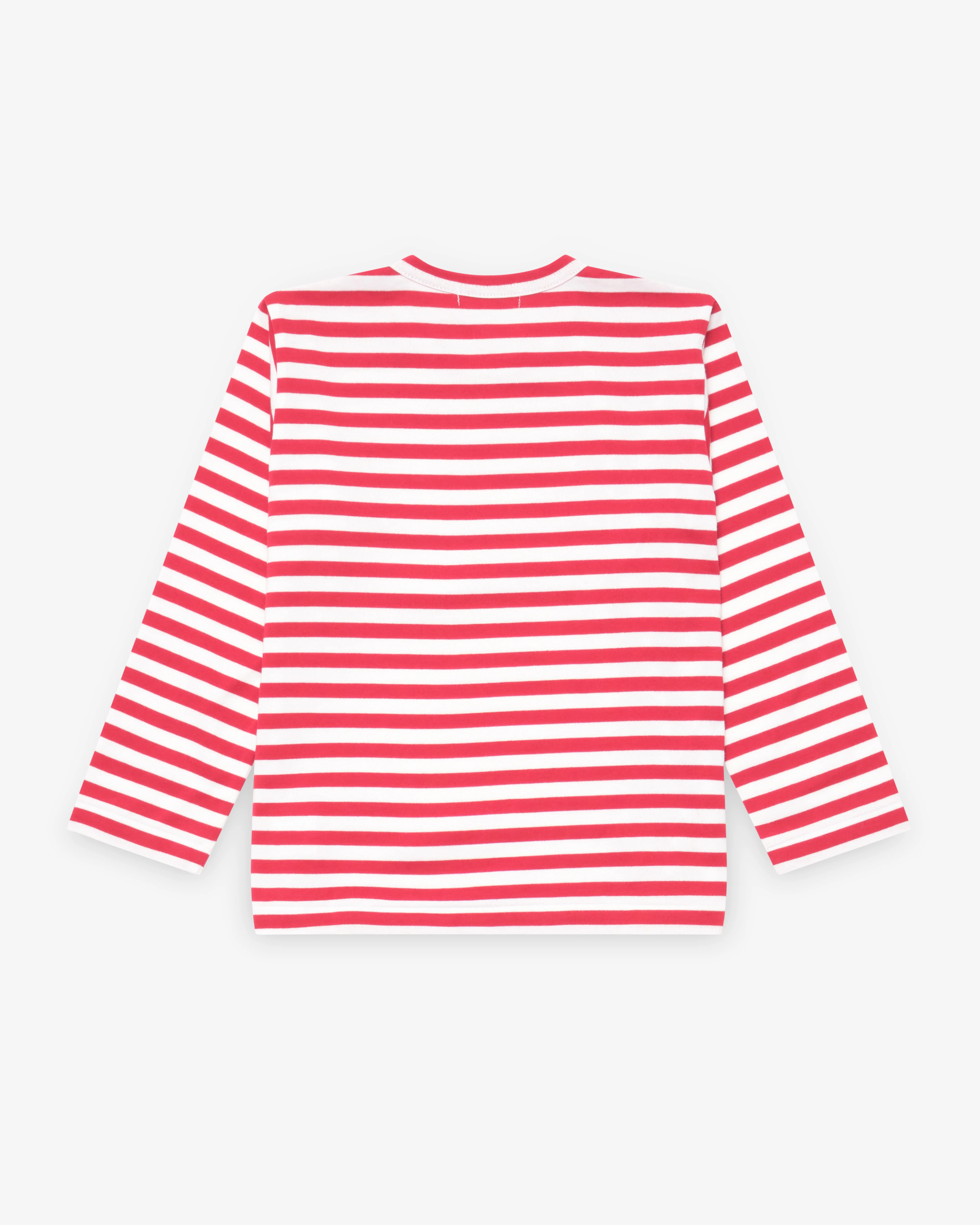 Play Comme des Garçons -  Kids Striped T-Shirt - (Red) - Image 2