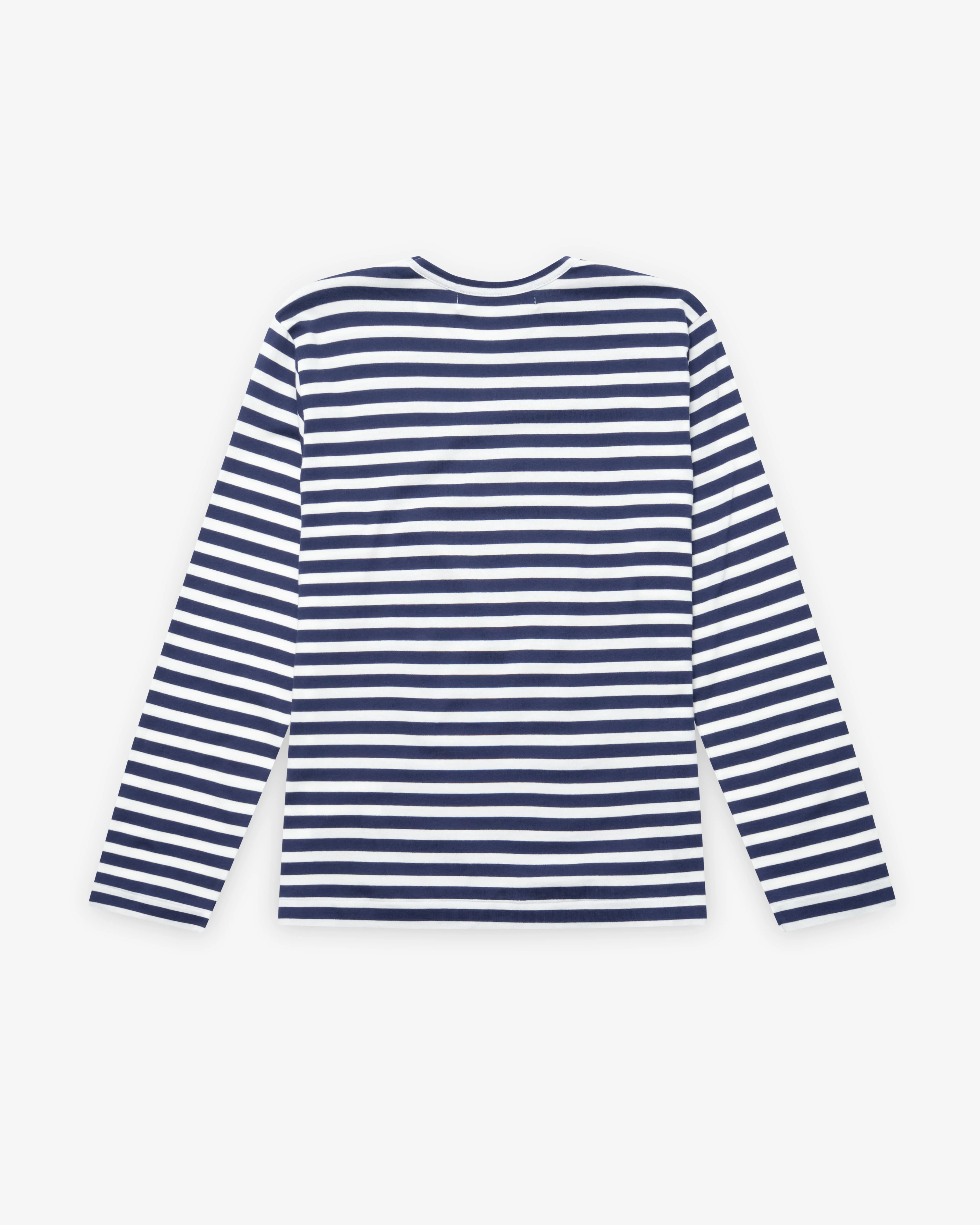 Play Comme des Garçons - Metalstone Stripe T-Shirt - (Navy/White) - Image 2