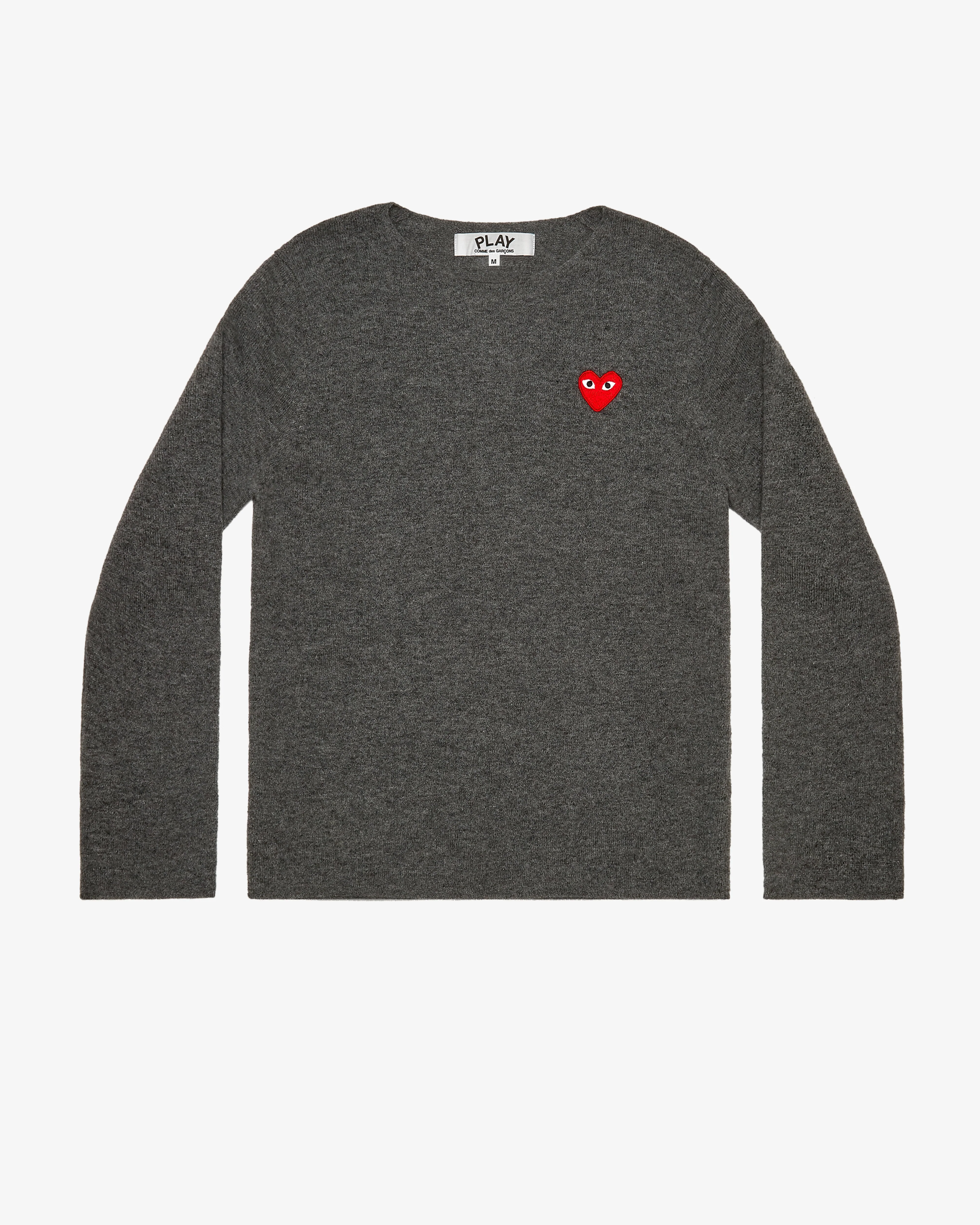 Play Comme des Garçons - Red Heart Crew Neck Jumper - (Grey)