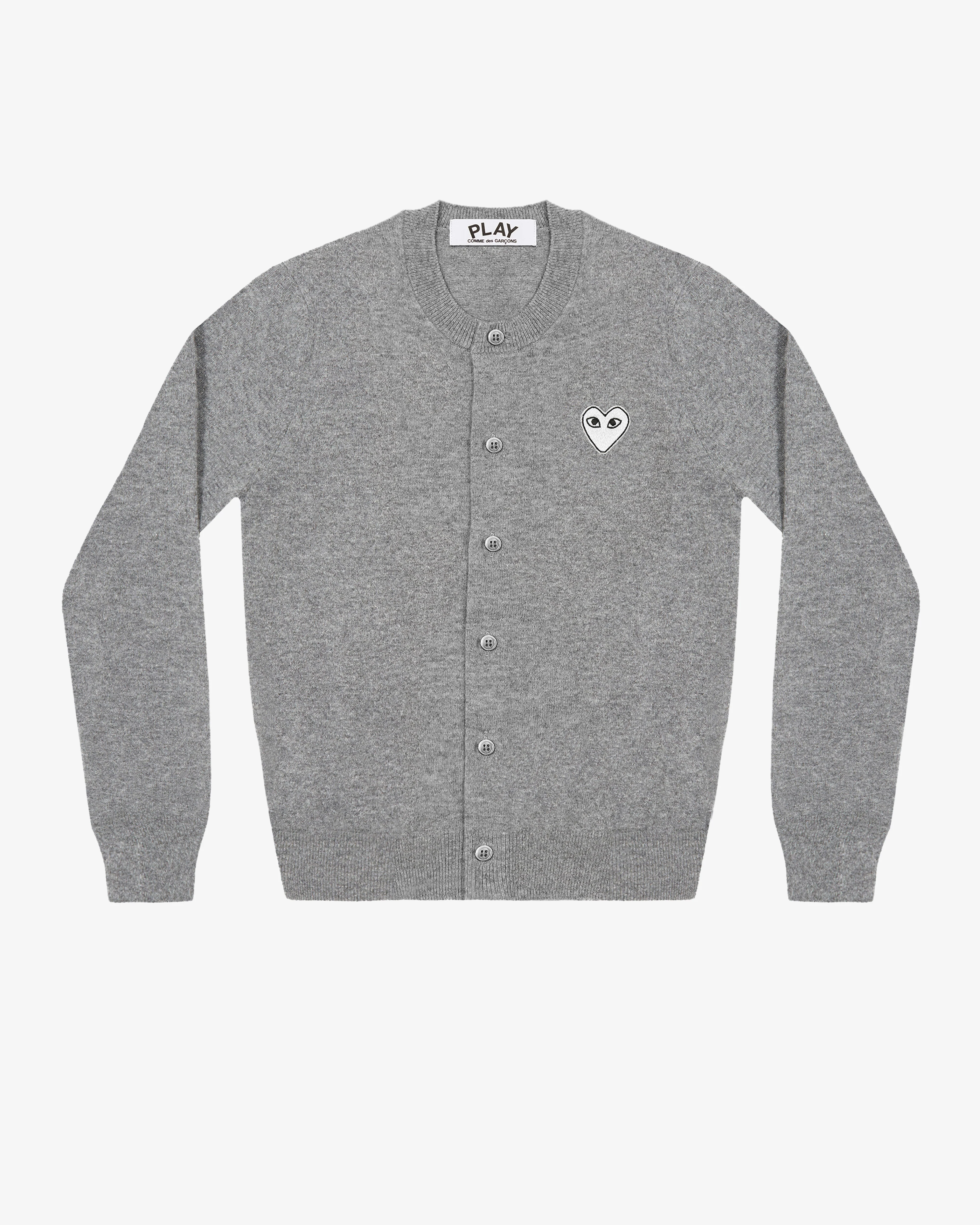 Play - White Heart Women’s Cardigan - (Light Grey)