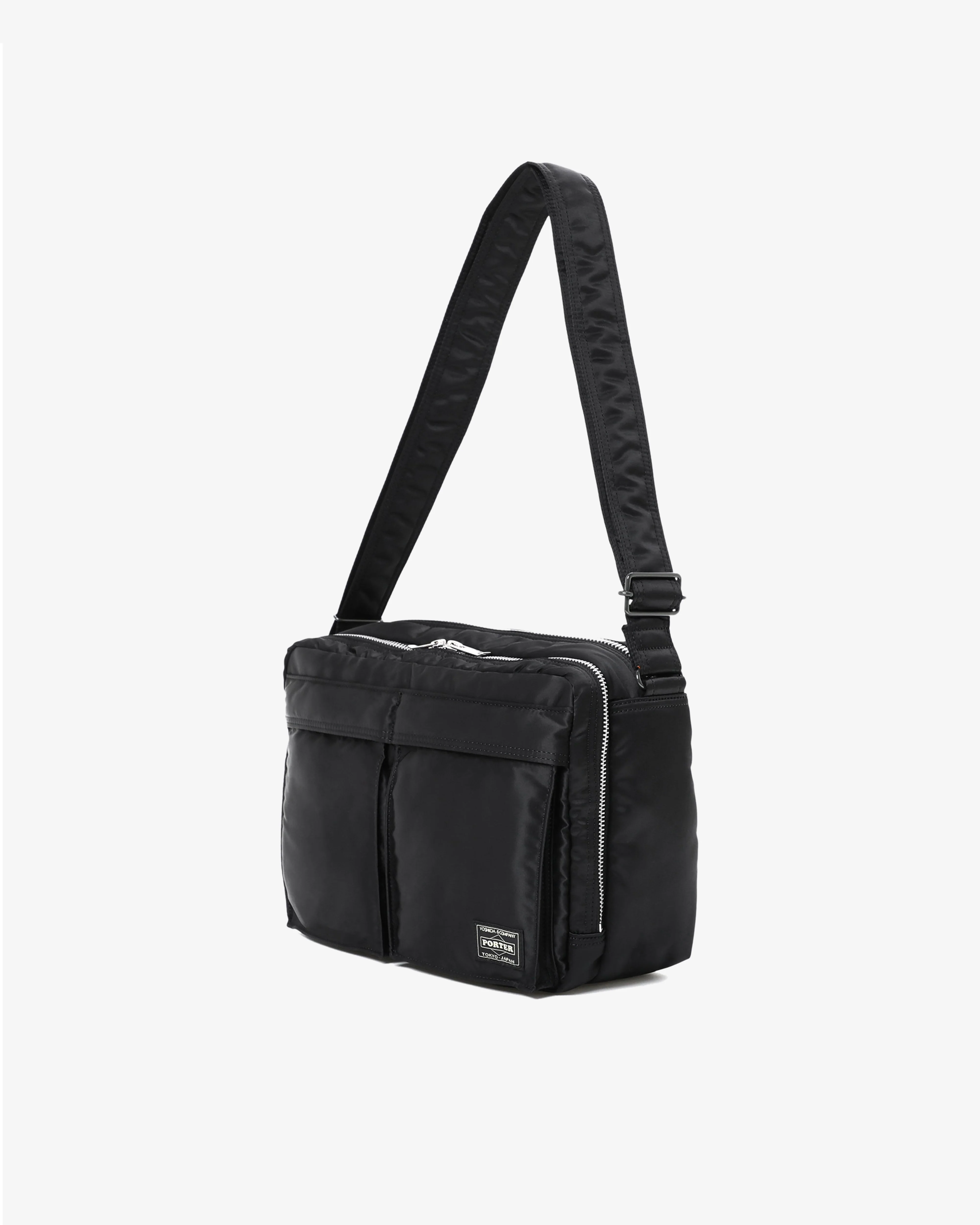 Porter Yoshida & Co. - Men's Tanker Sling Bag w Zip (L) - (Black) - Image 2