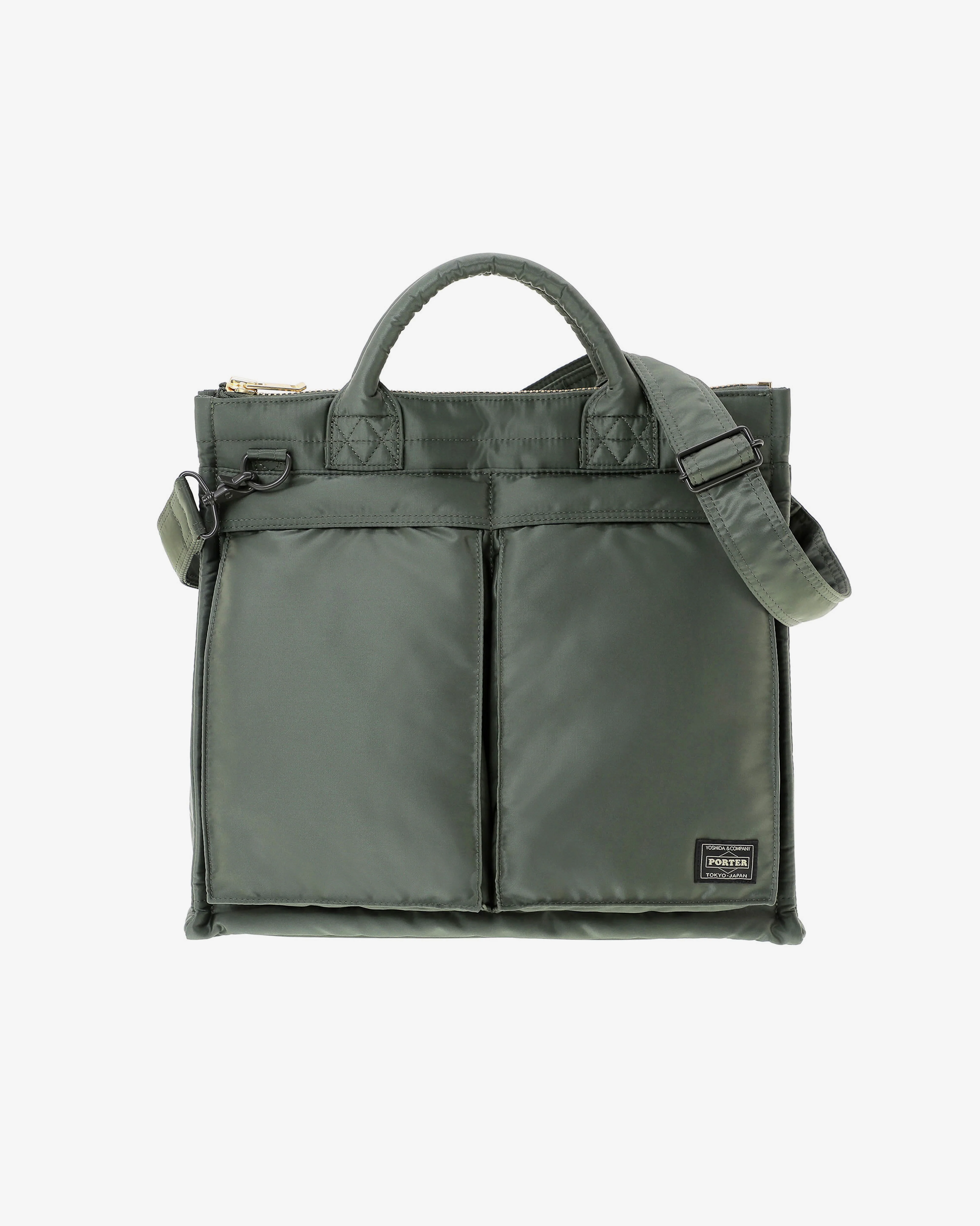 Porter Yoshida & Co. - Men's Tanker Square Tote Bag (L) - (Green) - Image 2