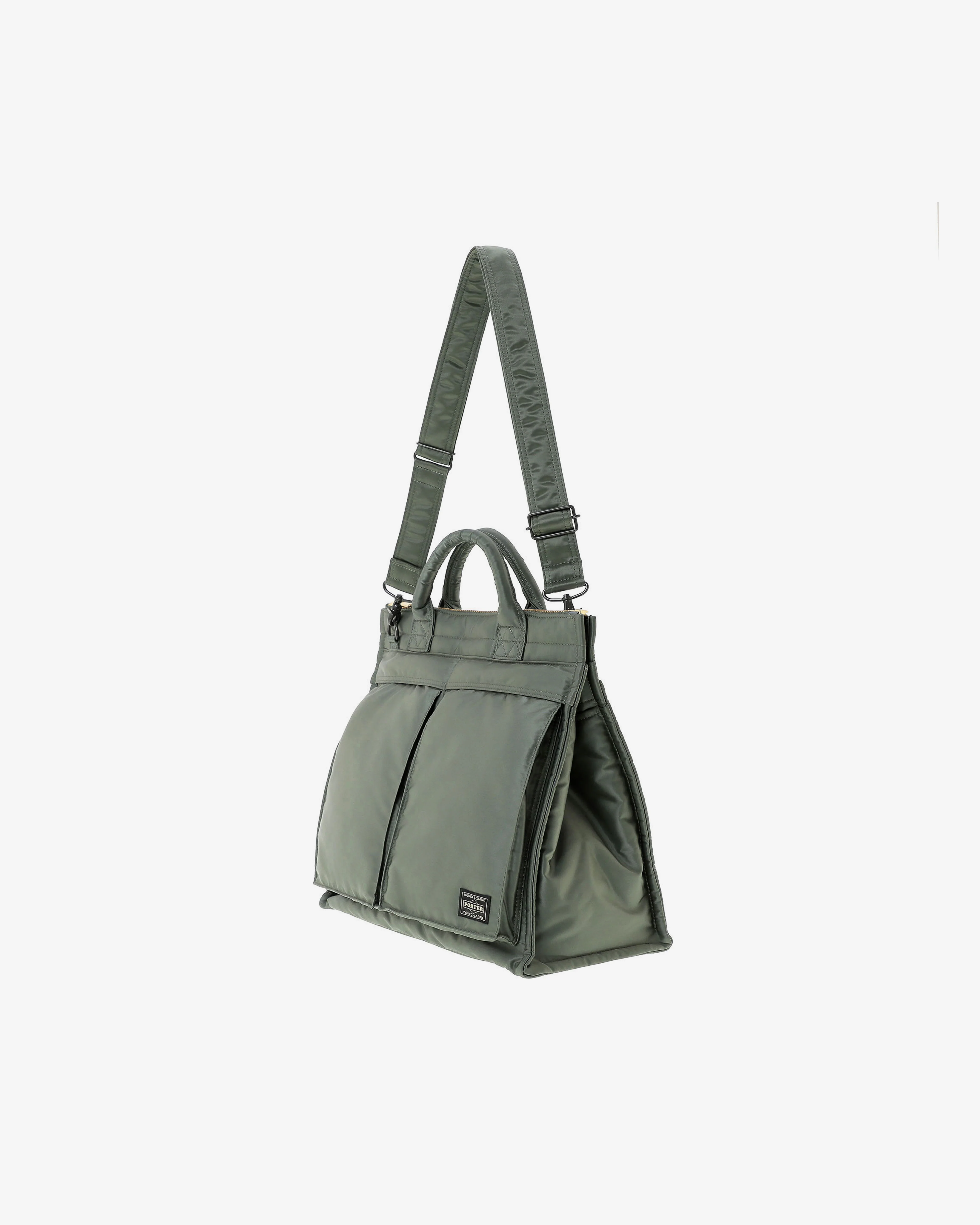 Porter Yoshida & Co. - Men's Tanker Square Tote Bag (L) - (Green) - Image 3