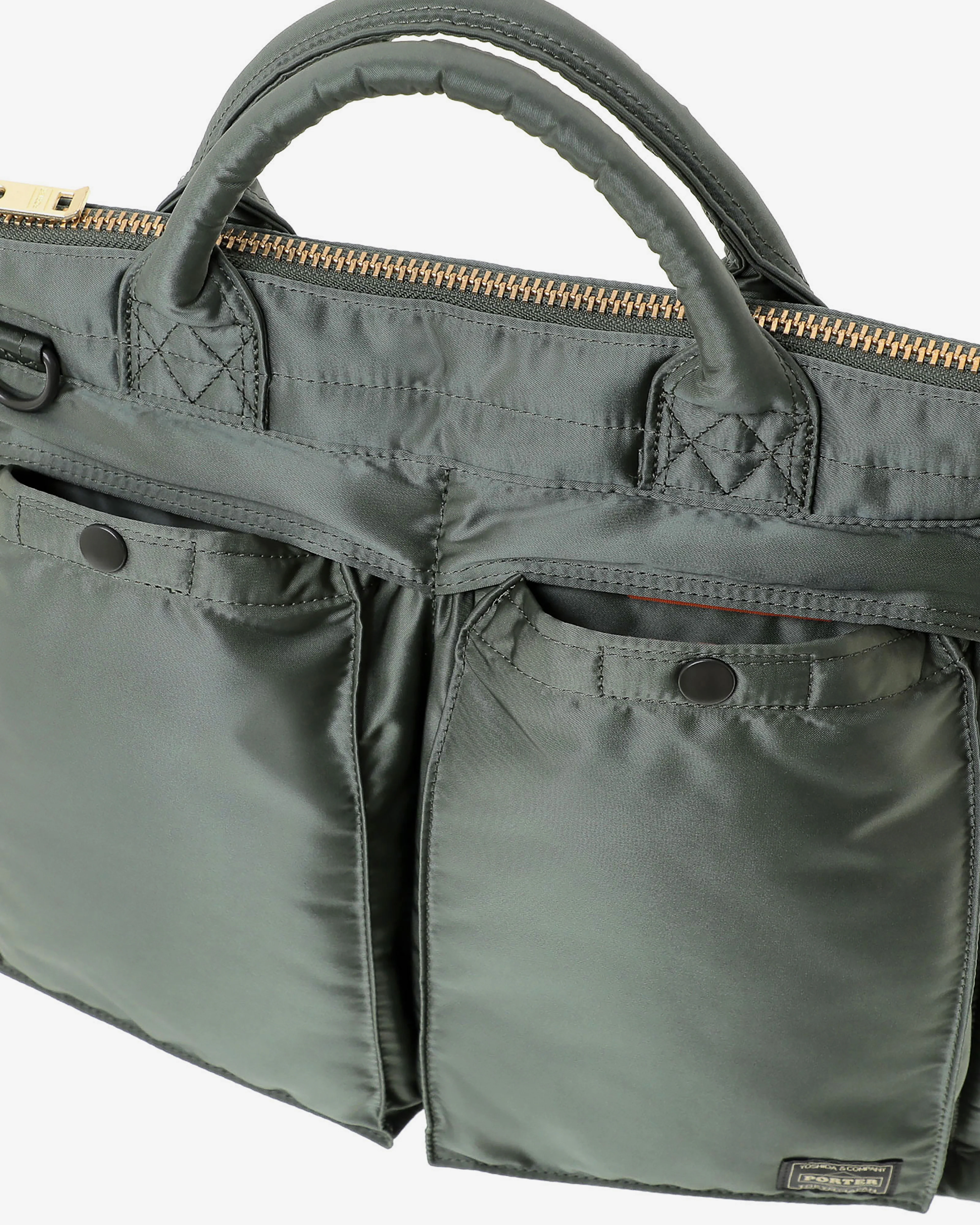 Porter Yoshida & Co. - Men's Tanker Square Tote Bag (L) - (Green) - Image 6