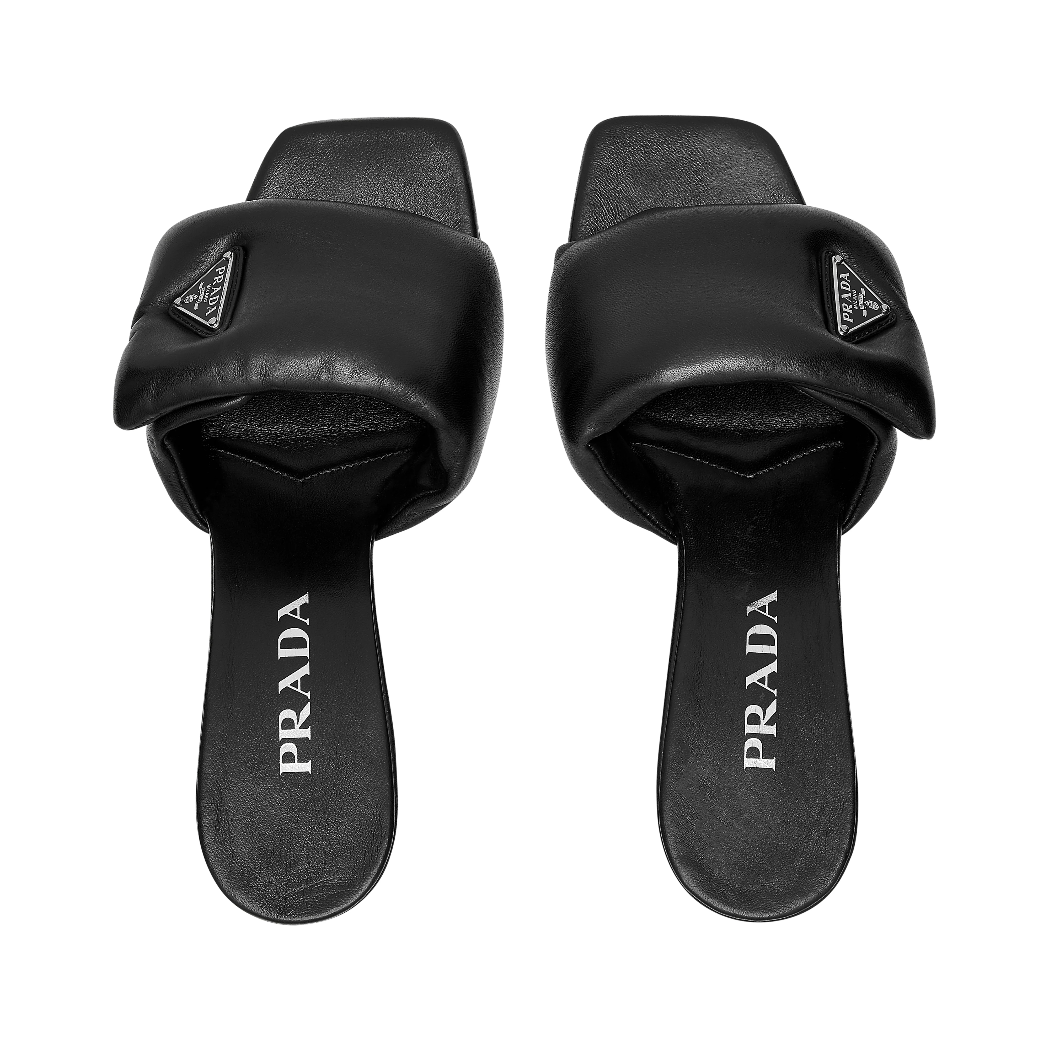 Prada - Women’s Soft Padded Sandals - (Black) - Image 4